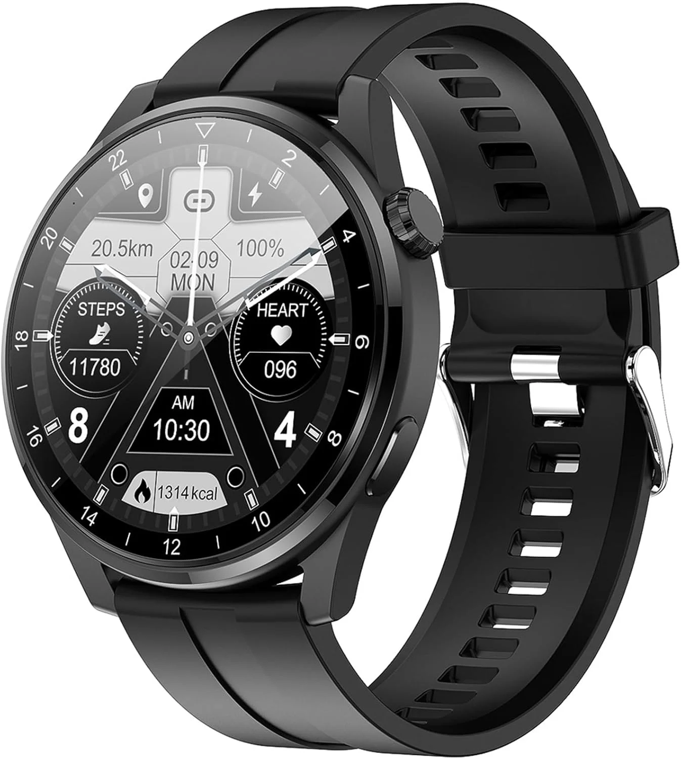 ساعت هوشمند پایش قند خون AZMANI، ردیاب تناسب اندام با فشار خون، اکسیژن خون، دمای بدن، ضربان قلب، مانیتور نوار قلب، مشکی، L ساعت هوشمند پایش قند خون AZMANI، ردیاب تناسب اندام با فشار خون، اکسیژن خون، دمای بدن، ضربان قلب، مانیتور نوار قلب، مشکی، L