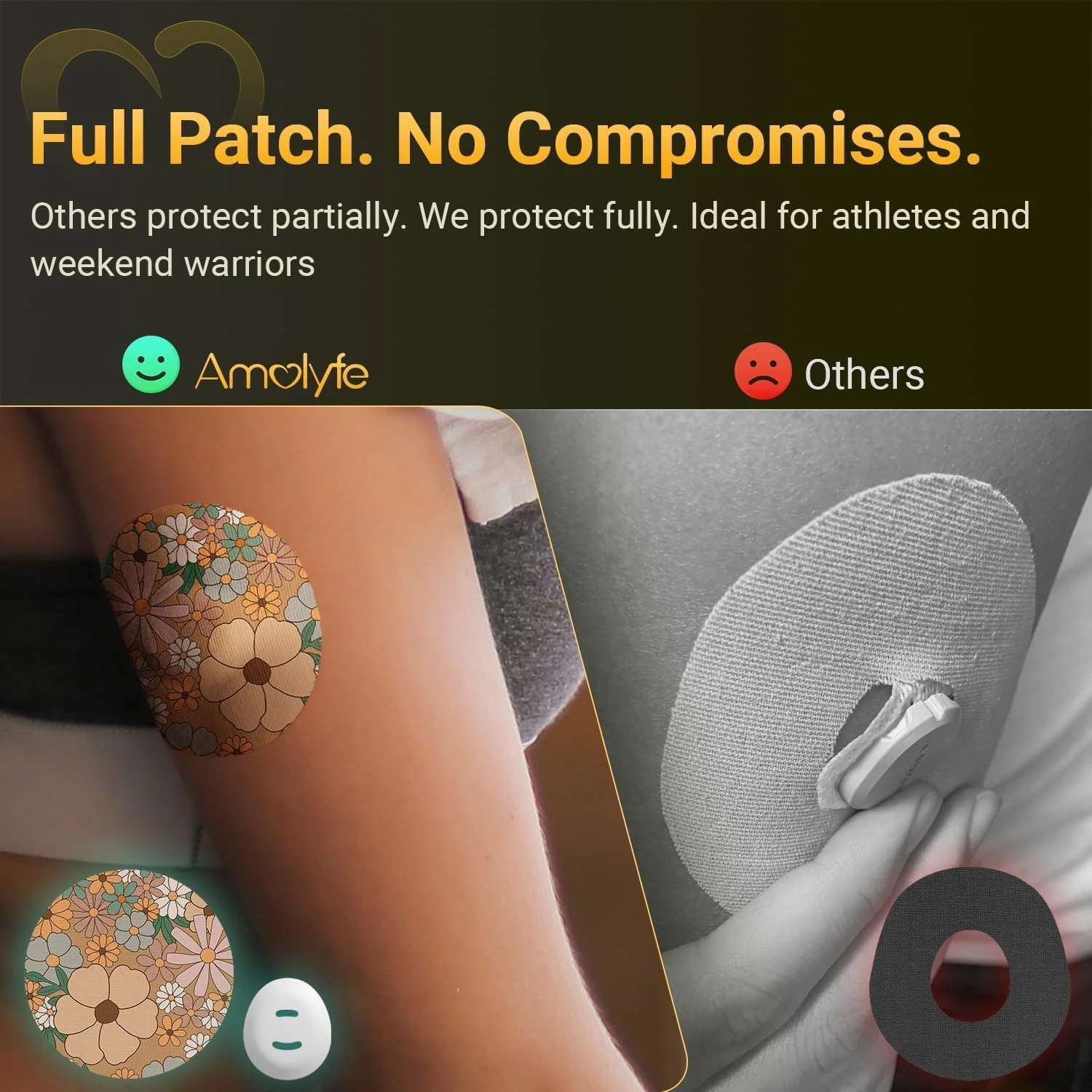 برچسب های چسبی Dexcom G7، بسته 10 عددی روکش های Dexcom Stelo، ضد ضربه با درپوش سخت، ضد آب، تنفس پذیر، چسب پزشکی، محافظت 10 روزه CGM (طرح قلب)