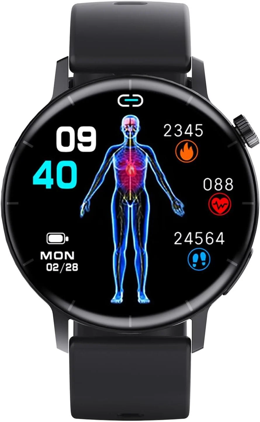 ساعت پایش قند خون، ردیاب تناسب اندام ساعت هوشمند - ضد آب IP67، 30 حالت ورزشی، ساعت فشار خون، پایش آسان و دقیق قند خون