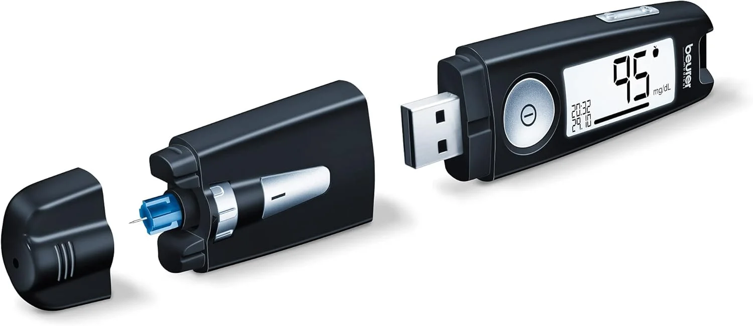 دستگاه تست قند خون 3 در 1 Beurer GL 50 | دستگاه لنست یکپارچه | اتصال USB | نرم افزار داخلی برای مدیریت دقیق دیابت | مشکی