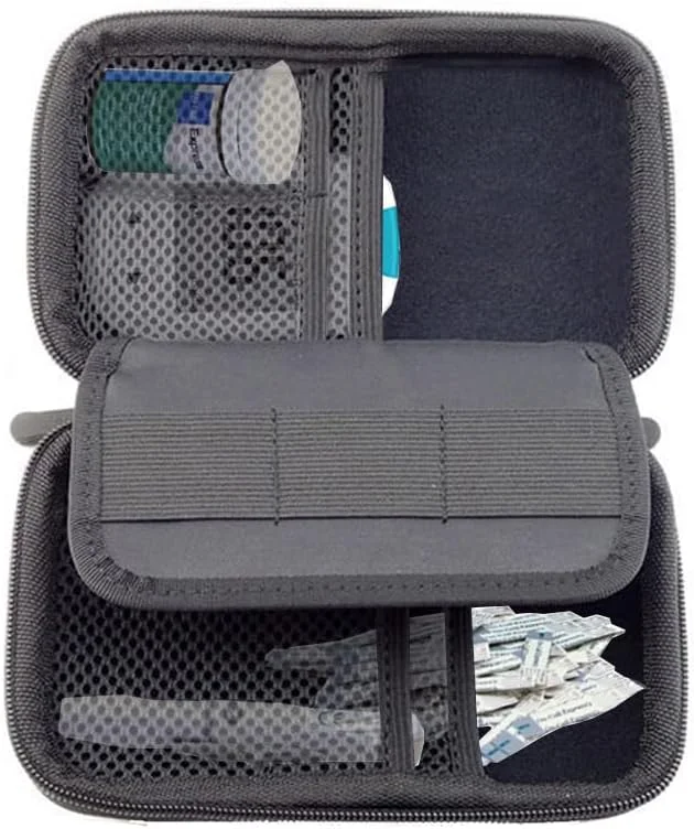 کیف محافظ سخت کوچک Cecety TM برای نگهداری لوازم دیابت، مناسب برای دستگاه تست قند خون/نوار تست/قلم سوزنی/سوزن/ویال انسولین/سیستم پایش قند خون (مشکی)