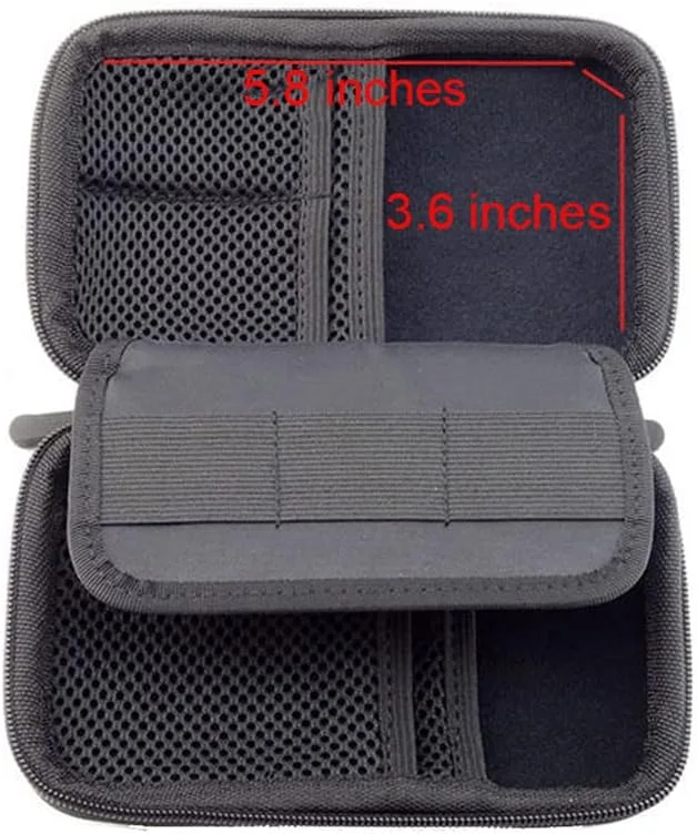کیف محافظ سخت کوچک Cecety TM برای نگهداری لوازم دیابت، مناسب برای دستگاه تست قند خون/نوار تست/قلم سوزنی/سوزن/ویال انسولین/سیستم پایش قند خون (مشکی)