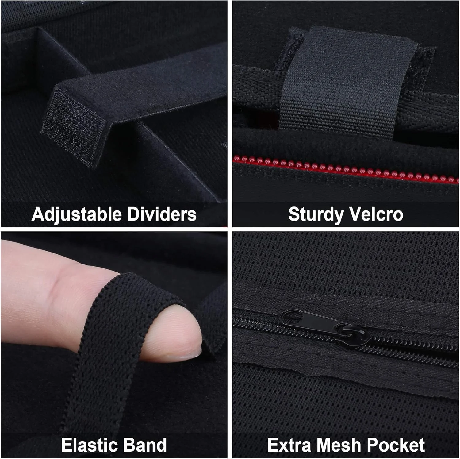 کیف حمل دستگاه تست قند خون BOVKE، کیف لوازم دیابتی برای کیت تست دیابت، کیف مسافرتی لوازم دیابتی برای دستگاه گلوکز، نوار تست قند خون، سوزن، قلم انسولین و دارو، مشکی