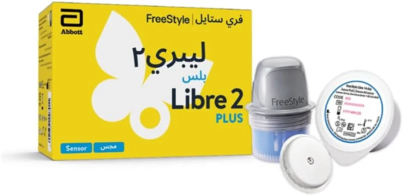 FreeStyle Libre 2 Plus، پایش مداوم گلوکز، حسگر هوشمند برای پایش خون دیابت CGM، سازگار با دستگاه های هوشمند، 15 روز آزمایش دقیق و بدون سوزن، مانیتور گلوکومتر
