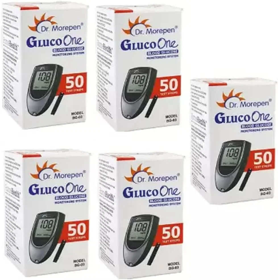 نوارهای تست قند خون دکتر مورپن مدل GLUCO ONE BG-03 بسته 250 عددی