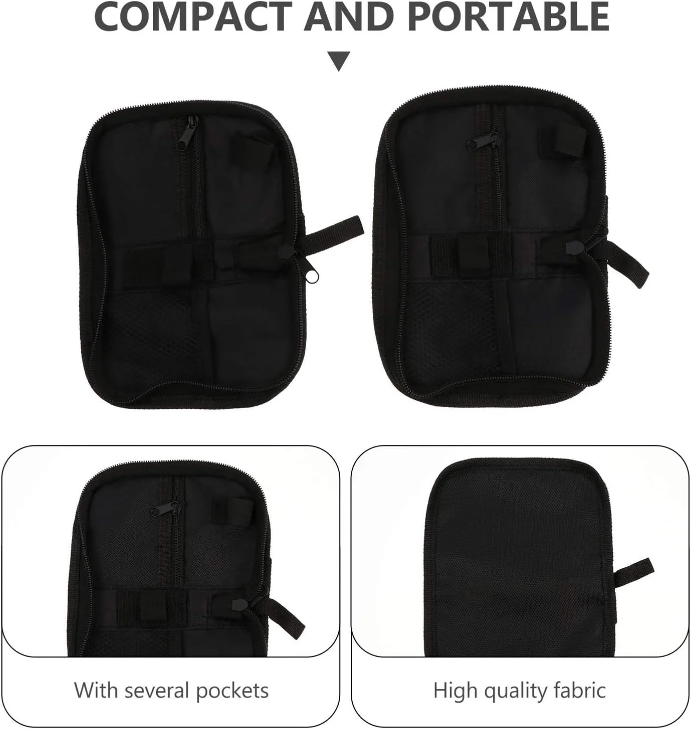 کیف مسافرتی قابل حمل دیابتی، مناسب برای دستگاه گلوکز متر، قلم‌های انسولین، ویال‌ها، نوارهای تست قند خون و دارو - دو عددی