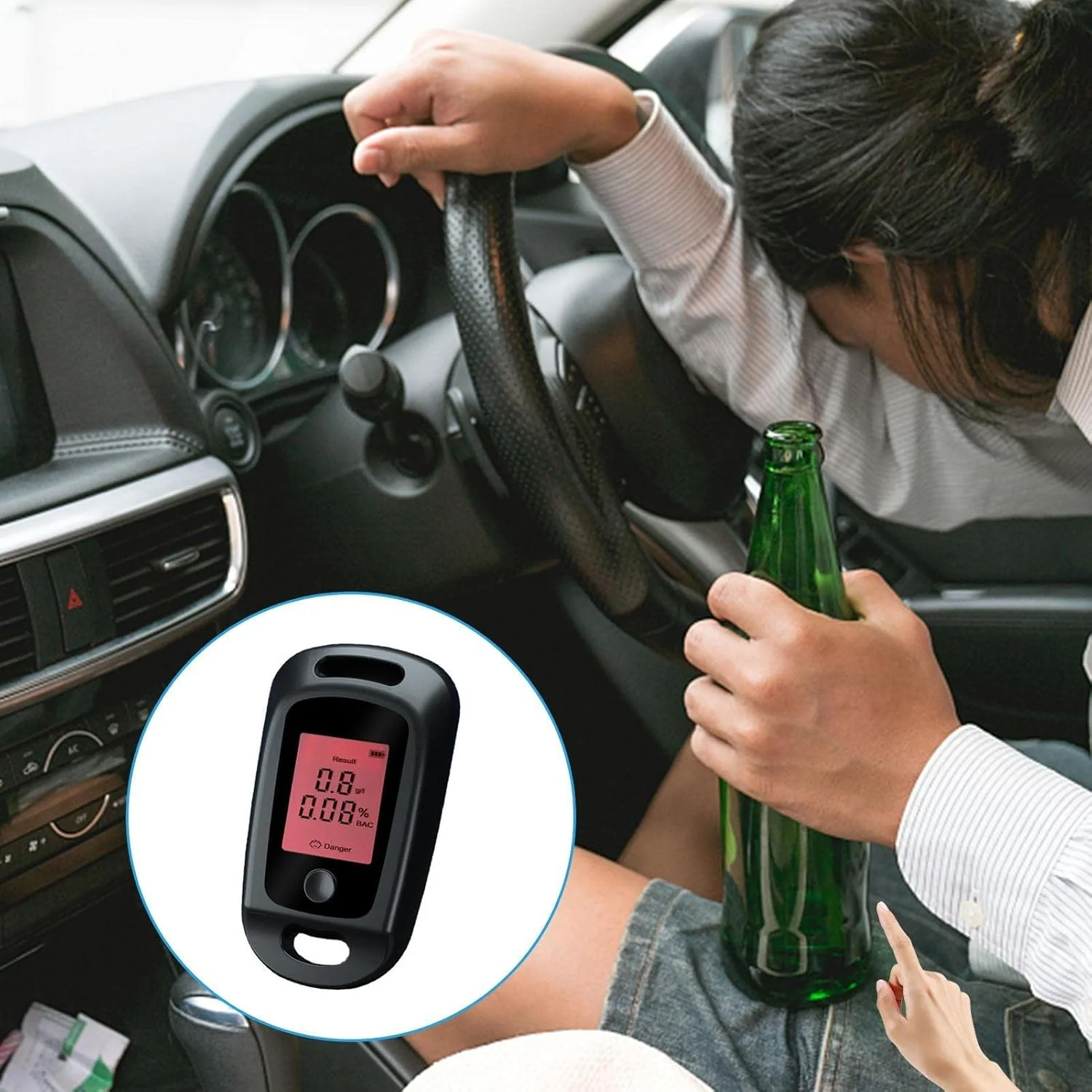 دستگاه تست تنفسی قابل حمل برای استفاده شخصی - دستگاه تست سطح خون غیر تماسی برای استفاده شخصی، تست خانگی، قابل شارژ USB