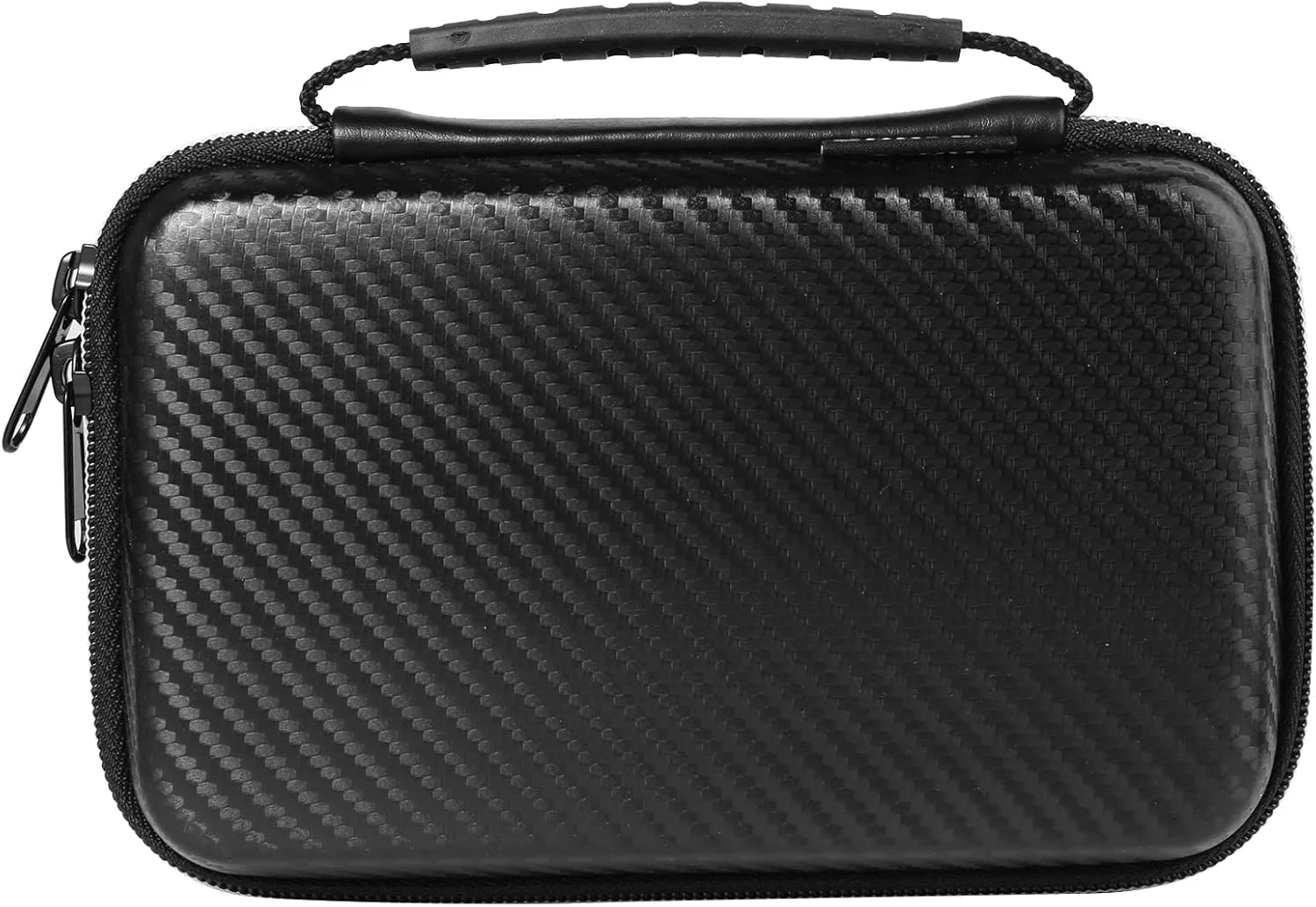کیف حمل وسایل دیابت با بند دستی برای نوار تست قند خون، دارو، دستگاه گلوکز، قرص، قلم، کابل USB، سرنگ انسولین، سوزن، لنست، جعبه مسافرتی سخت (مشکی)