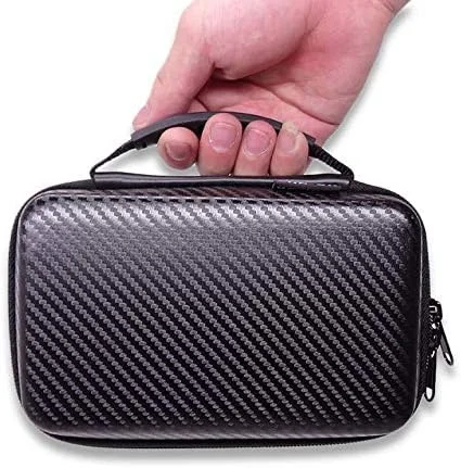کیف حمل وسایل دیابت با بند دستی برای نوار تست قند خون، دارو، دستگاه گلوکز، قرص، قلم، کابل USB، سرنگ انسولین، سوزن، لنست، جعبه مسافرتی سخت (مشکی)