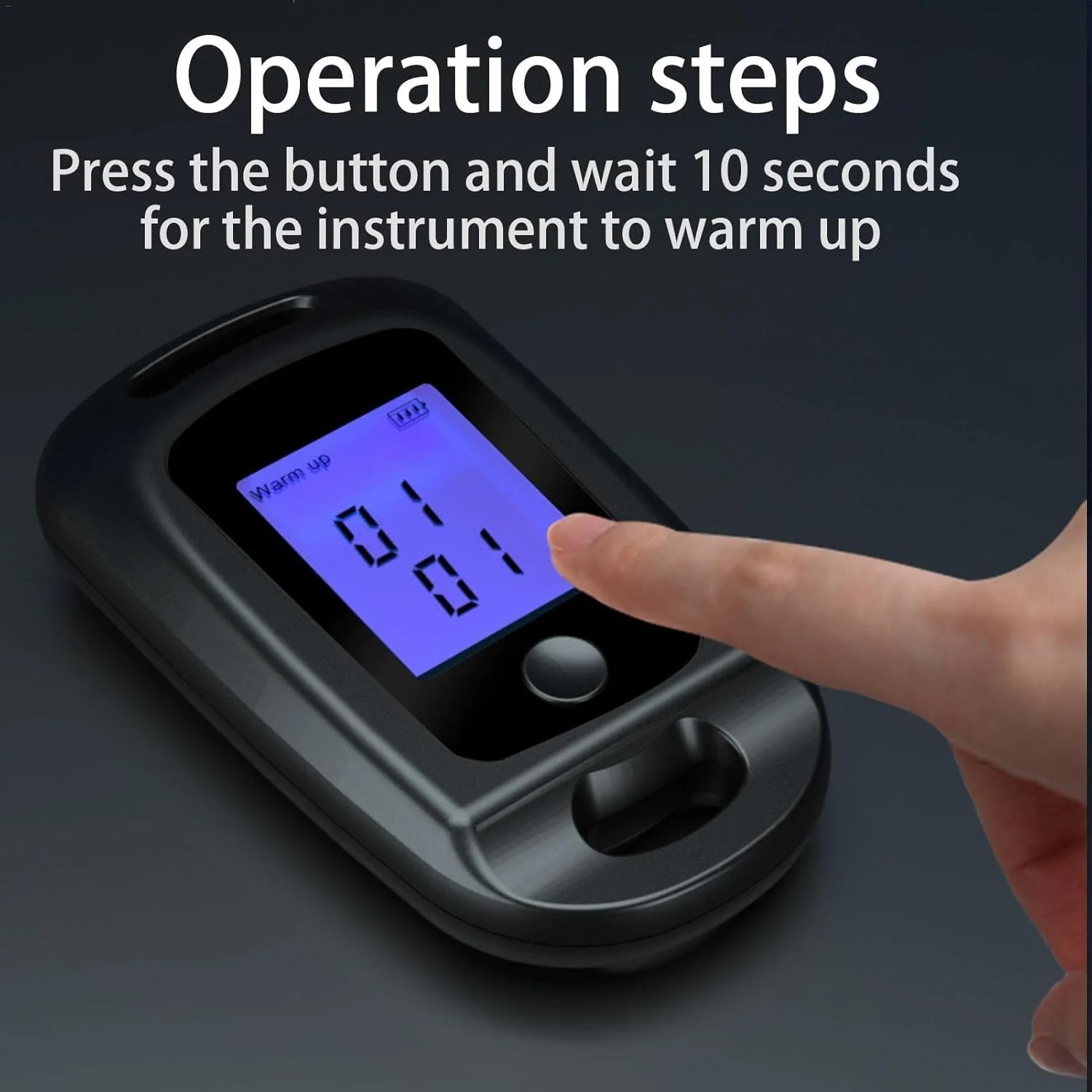 دستگاه تست تنفسی قابل حمل برای استفاده شخصی - دستگاه تست سطح خون غیر تماسی برای استفاده شخصی، تست خانگی، قابل شارژ USB