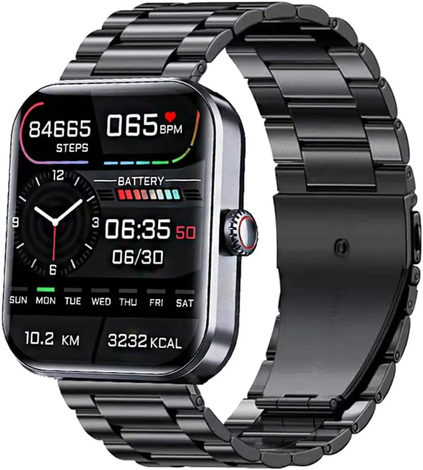 ساعت هوشمند پایش قند خون DISXKAER، ساعت هوشمند تست قند خون غیر تهاجمی، ساعت هوشمند تناسب اندام تست قند خون غیر تهاجمی (مشکی-2)