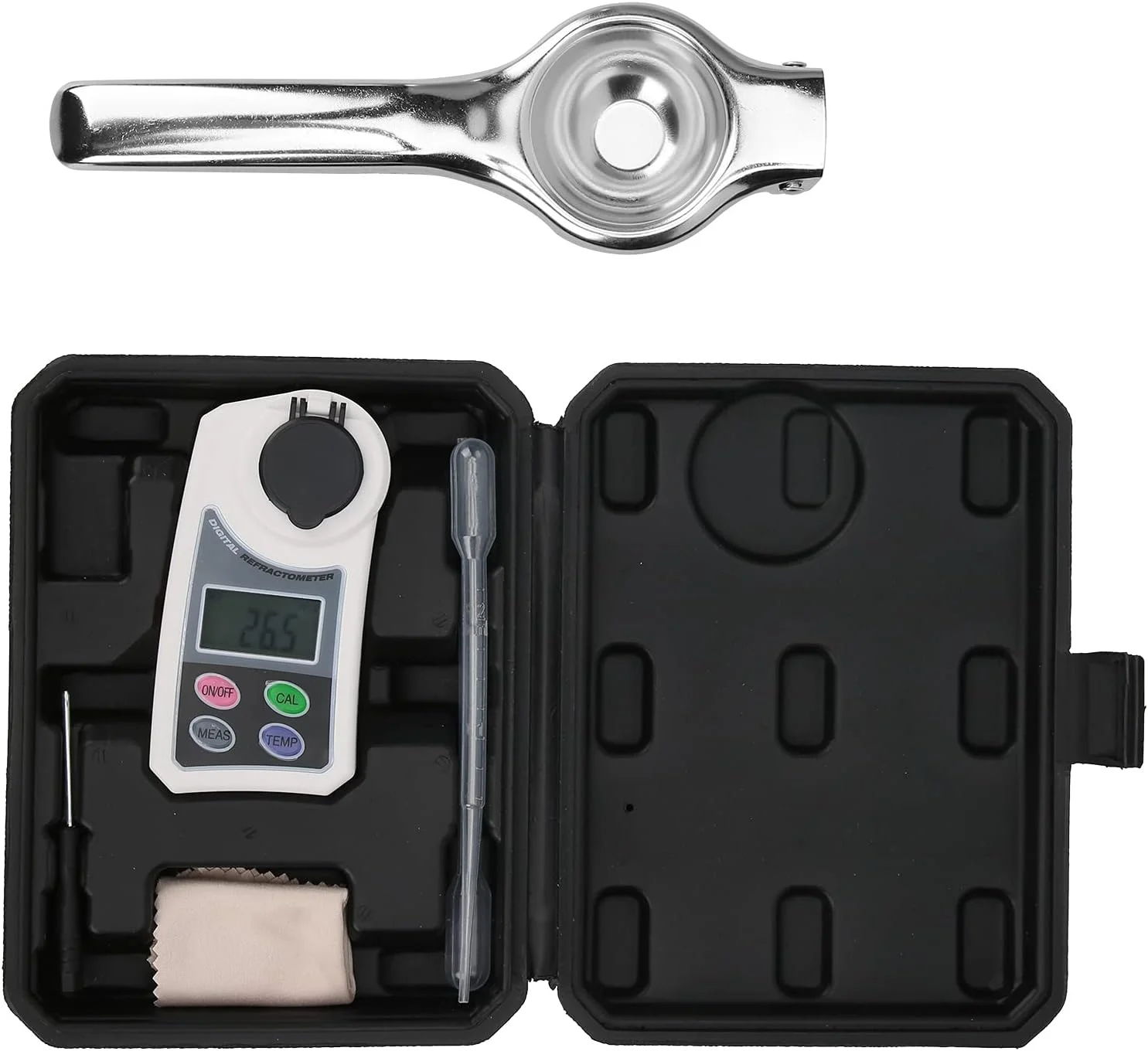 دستگاه دیجیتال قابل حمل برای تست قند و شوری میوه دستگاه دیجیتال قابل حمل برای تست قند و شوری میوه