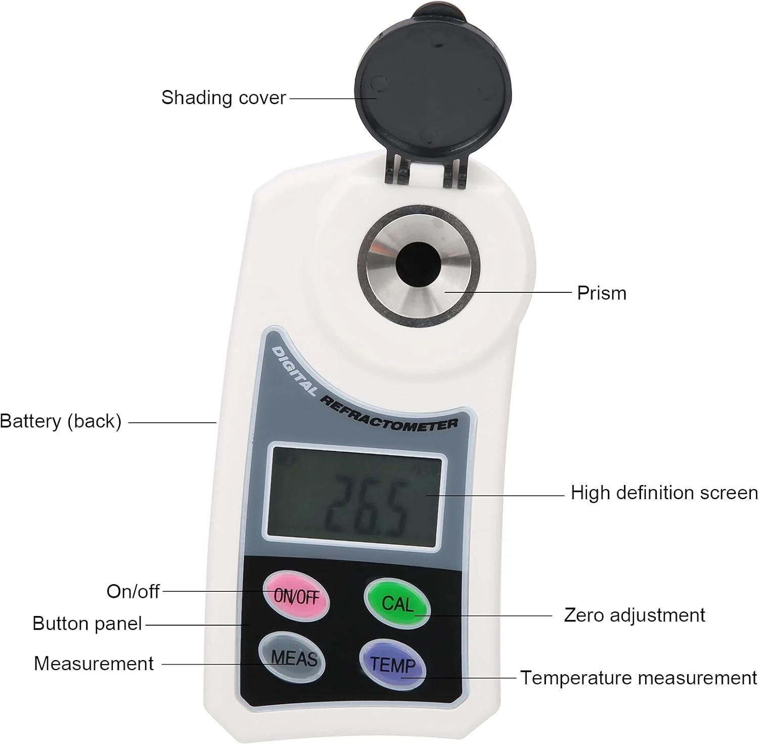 دستگاه دیجیتال قابل حمل برای تست قند و شوری میوه دستگاه دیجیتال قابل حمل برای تست قند و شوری میوه