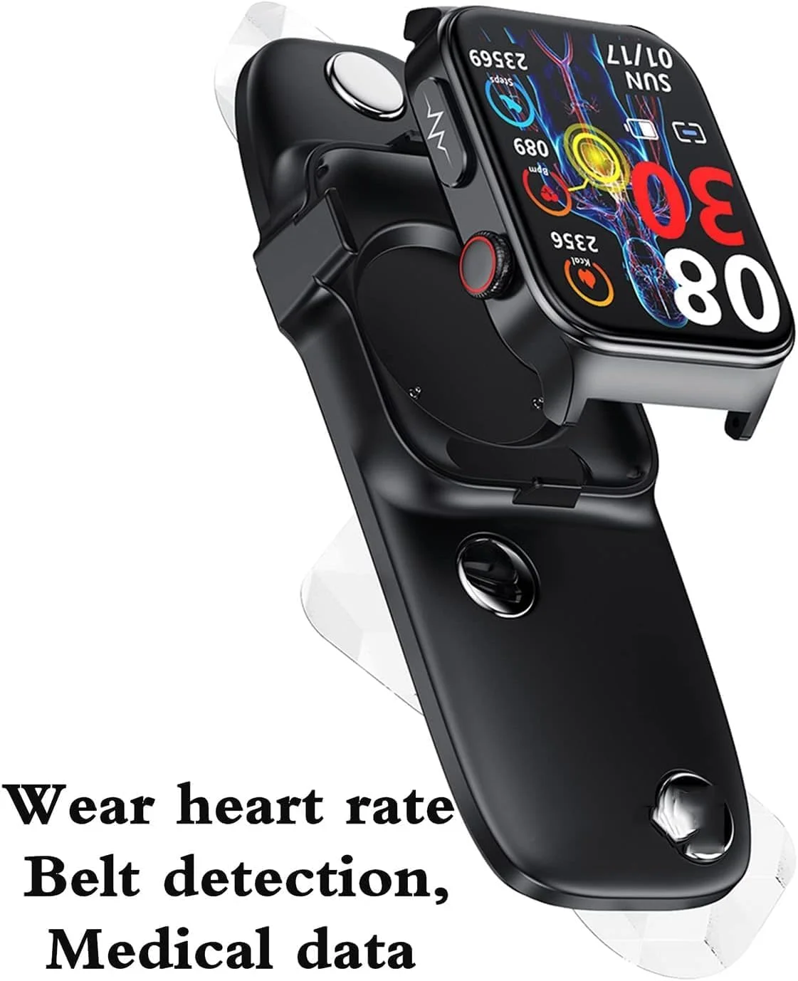 ساعت هوشمند DISXKAER، ساعت هوشمند ضد آب Ipx68 با قابلیت پایش قند خون، ساعت هوشمند تست قند خون غیر تهاجمی (B) ساعت هوشمند DISXKAER، ساعت هوشمند ضد آب Ipx68 با قابلیت پایش قند خون، ساعت هوشمند تست قند خون غیر تهاجمی (B)