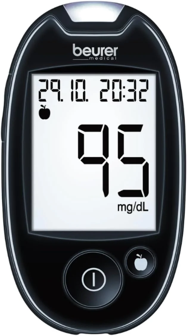 دستگاه تست قند خون مدل GL 44 با صفحه نمایش بزرگ و قابلیت انتقال داده | مشکی دستگاه تست قند خون مدل GL 44 با صفحه نمایش بزرگ و قابلیت انتقال داده | مشکی