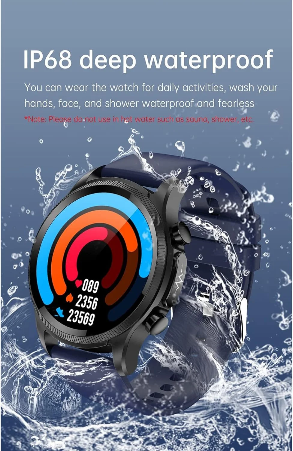 ساعت هوشمند Geekran، ساعت هوشمند ضد آب Geekran Ipx68 با قابلیت پایش قند خون، ساعت هوشمند تست قند خون غیر تهاجمی Geekran، ساعت هوشمند پایش قند خون (A)