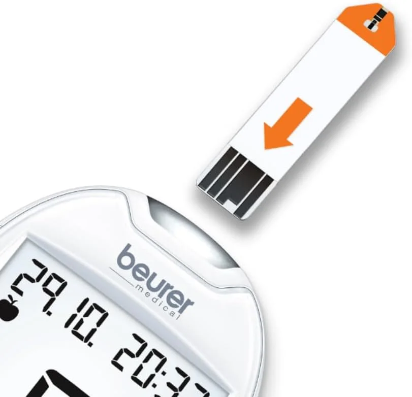 دستگاه تست قند خون مدل GL 44 با صفحه نمایش بزرگ و قابلیت انتقال داده | سفید دستگاه تست قند خون مدل GL 44 با صفحه نمایش بزرگ و قابلیت انتقال داده | سفید