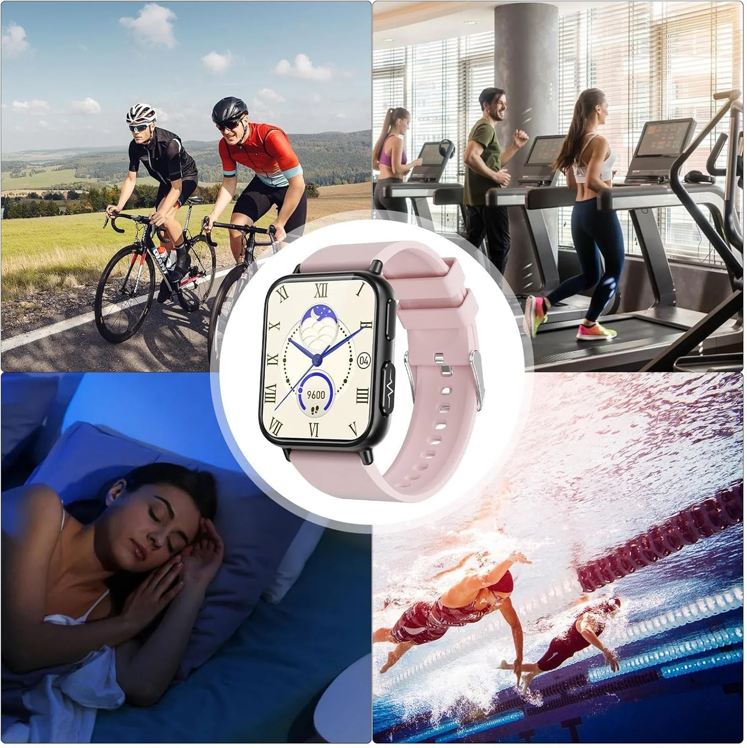 ساعت پایش گلوکز TK10 ECG ساعت هوشمند تست غیرتهاجمی قند خون | ساعت هوشمند قند خون با صفحه نمایش 1.9 اینچی HD IPS، مانیتور ضربان قلب برای ردیابی فشار اکسیژن قند خون