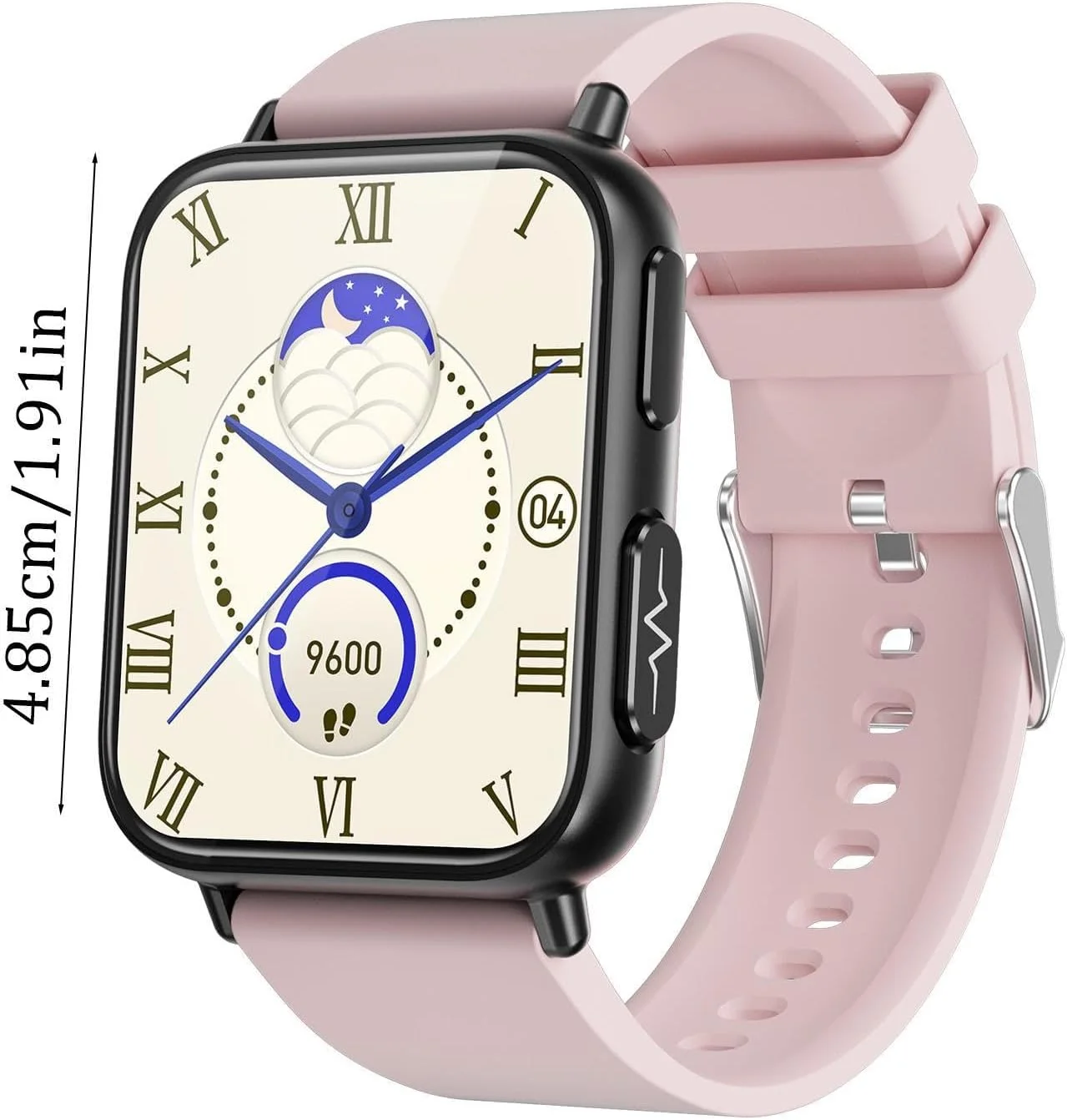 ساعت پایش گلوکز TK10 ECG ساعت هوشمند تست غیرتهاجمی قند خون | ساعت هوشمند قند خون با صفحه نمایش 1.9 اینچی HD IPS، مانیتور ضربان قلب برای ردیابی فشار اکسیژن قند خون