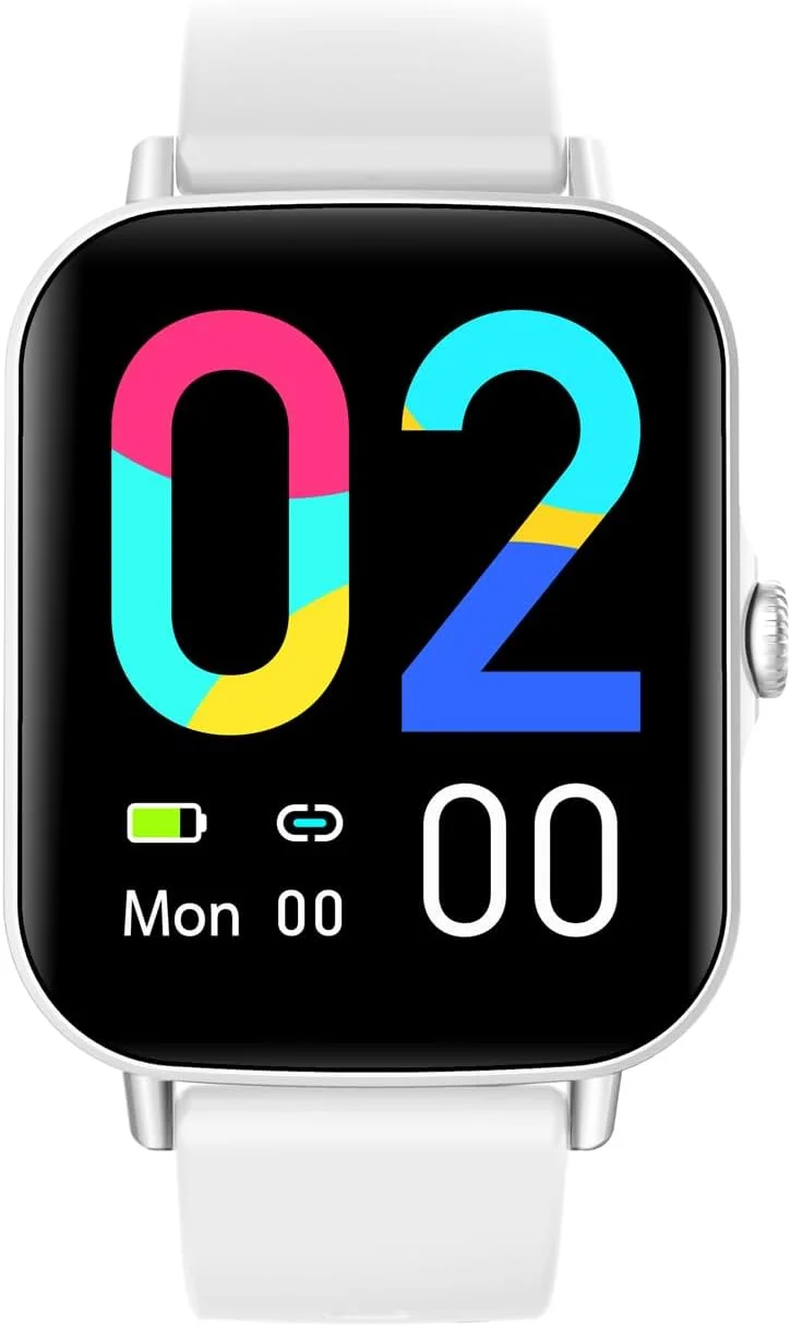 ساعت هوشمند MIUXE با قابلیت سنجش قند خون، ساعت هوشمند گلوکومتر قند خون، ساعت هوشمند دیابتی با قابلیت پایش ضربان قلب/دما، خاکستری