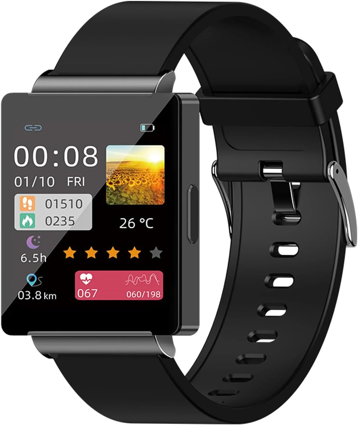 ساعت هوشمند پایش قند خون، فشار خون، اکسیژن خون، ضربان قلب و گام شمار