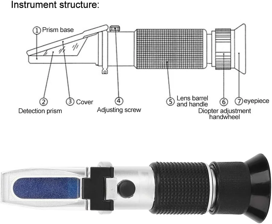 هیدرومتر دستی مارهاینچس با محدوده تست شکر 0-50% و جبران دمای خودکار هیدرومتر دستی مارهاینچس با محدوده تست شکر 0-50% و جبران دمای خودکار