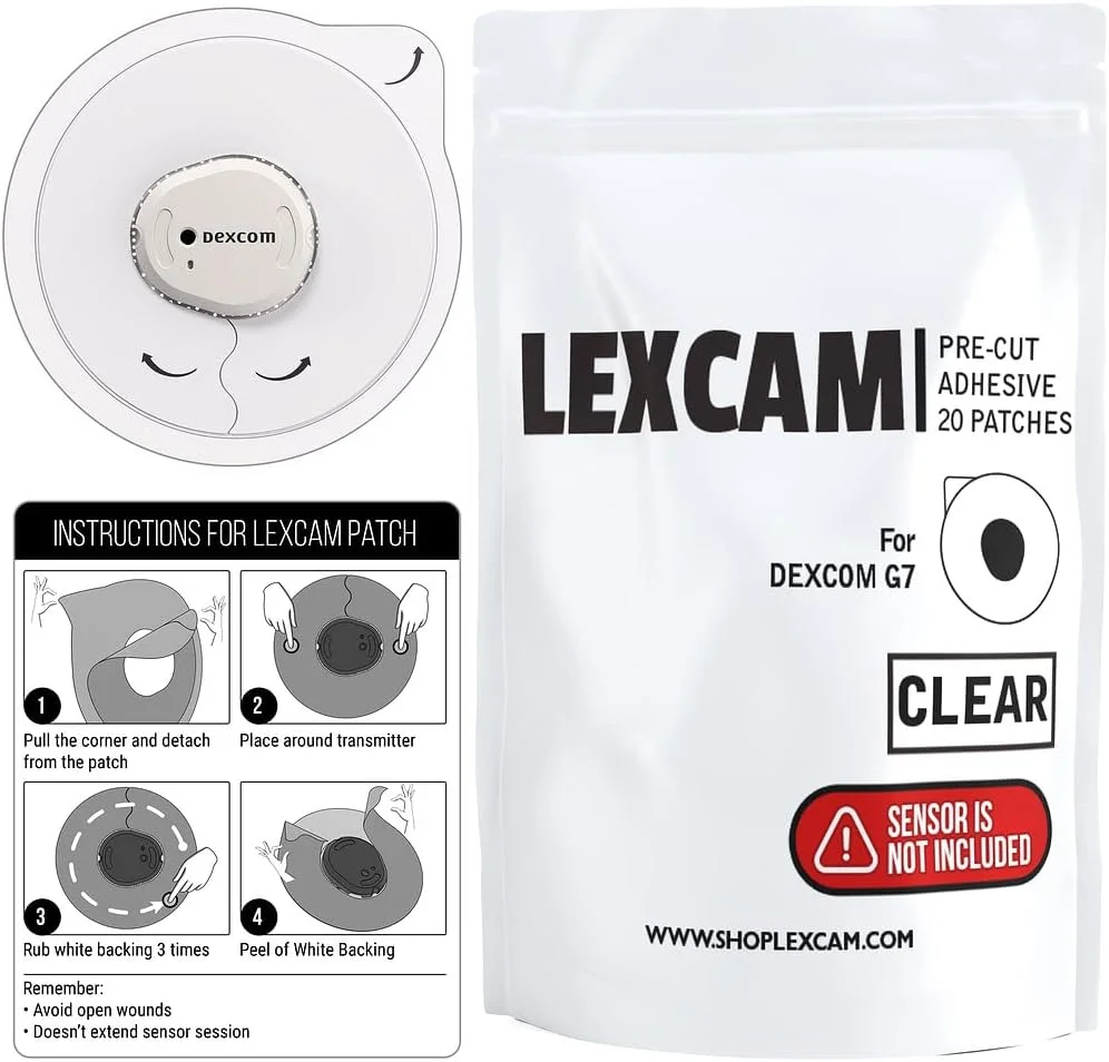 برچسب های چسبی از پیش برش خورده Lexcam برای Dexcom G7، Stelo - بسته 20 عددی - ضد آب، روکش های شفاف برای نظارت مداوم بر گلوکز، سنسور شامل نمی شود برچسب های چسبی از پیش برش خورده Lexcam برای Dexcom G7، Stelo - بسته 20 عددی - ضد آب، روکش های شفاف برای نظارت مداوم بر گلوکز، سنسور شامل نمی شود