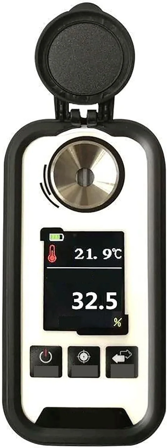 تستر قند میوه با نمایشگر دیجیتال MTND، 1.333-1.4440nD، تستر قند شیرینی با دقت بالا، دستگاه قابل حمل و شارژی Brix، ساده و راحت. تستر قند میوه با نمایشگر دیجیتال MTND، 1.333-1.4440nD، تستر قند شیرینی با دقت بالا، دستگاه قابل حمل و شارژی Brix، ساده و راحت.