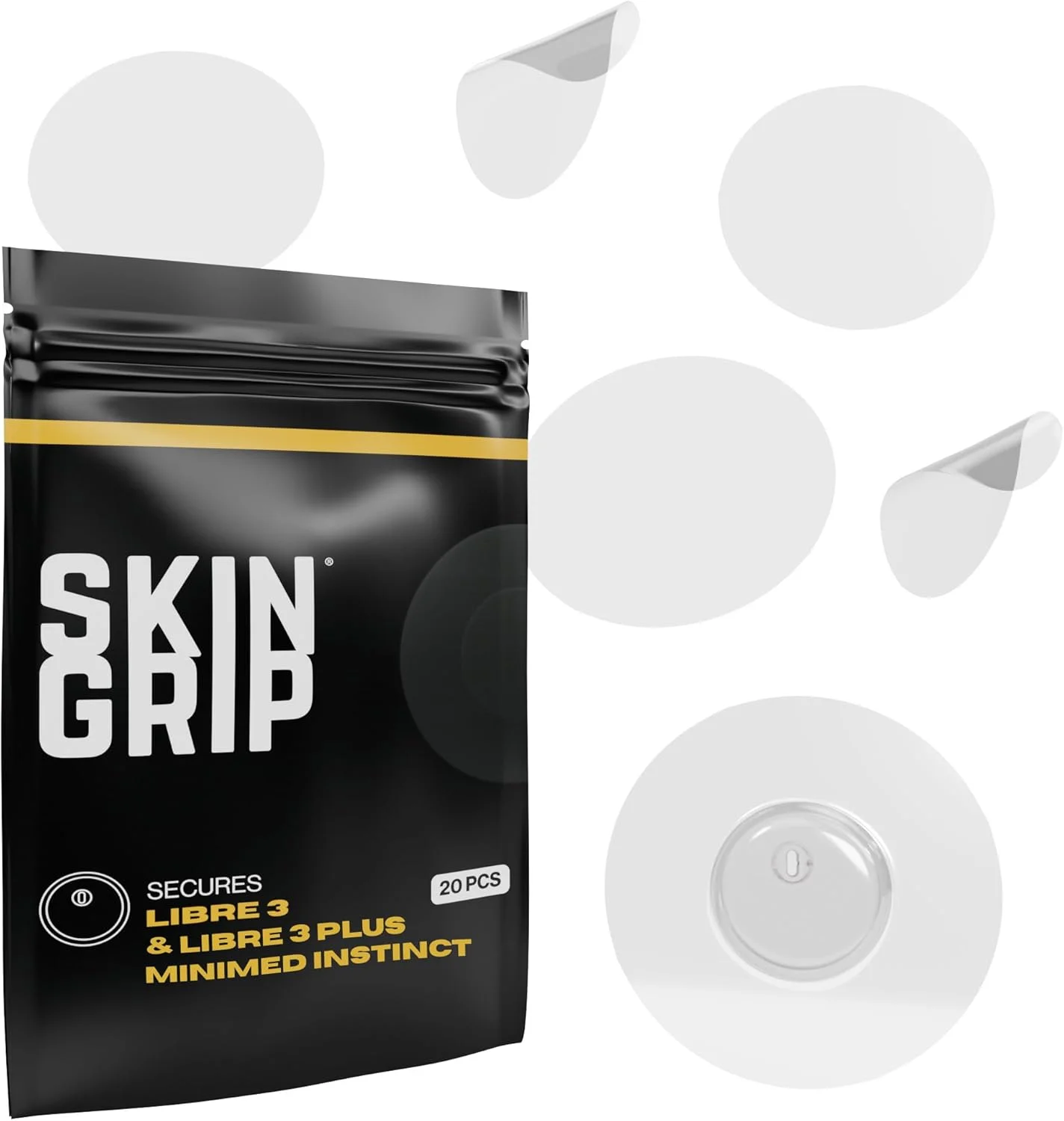 برچسب های محافظ سنسور قند خون Skin Grip مناسب برای Freestyle Libre 3 (بسته 20 عددی)، ضد آب و ضد تعریق برای 10-14 روز، چسب نواری از پیش برش خورده، محافظت مداوم از سنسور قند خون (شفاف) برچسب های محافظ سنسور قند خون Skin Grip مناسب برای Freestyle Libre 3 (بسته 20 عددی)، ضد آب و ضد تعریق برای 10-14 روز، چسب نواری از پیش برش خورده، محافظت مداوم از سنسور قند خون (شفاف)