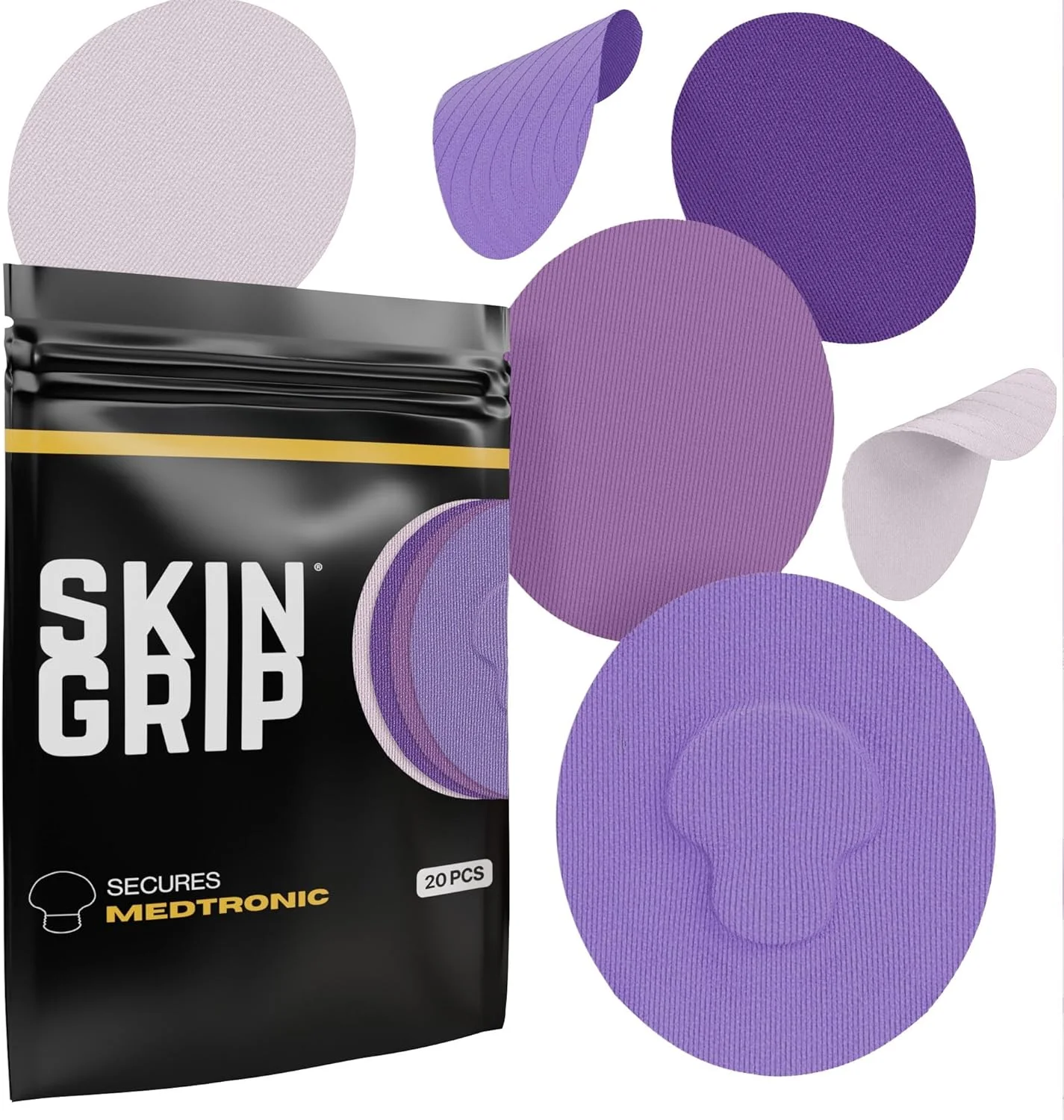 برچسب های نگهدارنده سنسور مداوم قند خون Skin Grip مناسب سنسور Medtronic Guardian (بسته 20 عددی)، ضد آب و ضد تعریق برای 10-14 روز، چسب نواری از پیش برش خورده، محافظ سنسور مداوم قند خون (بنفش) برچسب های نگهدارنده سنسور مداوم قند خون Skin Grip مناسب سنسور Medtronic Guardian (بسته 20 عددی)، ضد آب و ضد تعریق برای 10-14 روز، چسب نواری از پیش برش خورده، محافظ سنسور مداوم قند خون (بنفش)