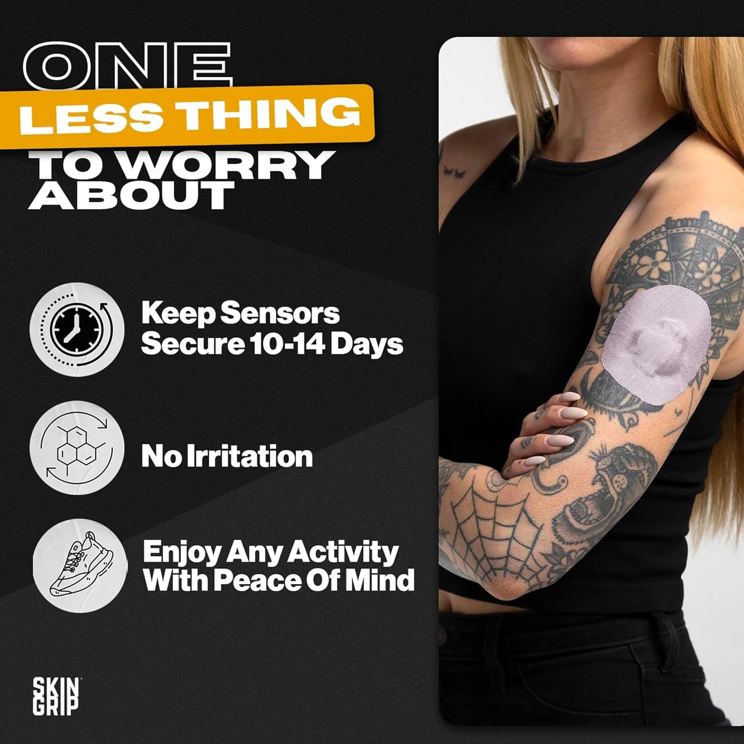 برچسب های نگهدارنده سنسور مداوم قند خون Skin Grip مناسب سنسور Medtronic Guardian (بسته 20 عددی)، ضد آب و ضد تعریق برای 10-14 روز، چسب نواری از پیش برش خورده، محافظ سنسور مداوم قند خون (بنفش)