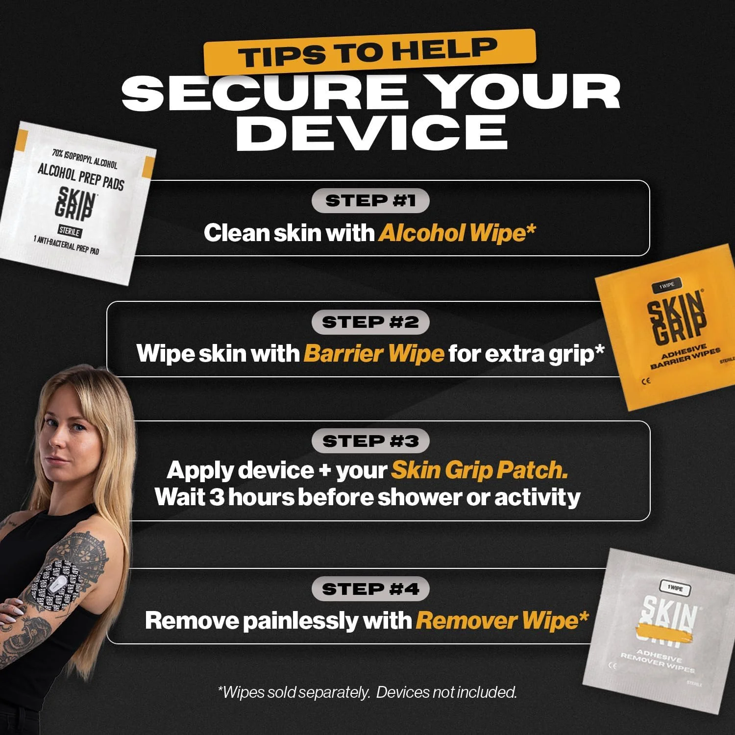 برچسب های نگهدارنده سنسور مداوم قند خون Skin Grip مناسب سنسور Medtronic Guardian (بسته 20 عددی)، ضد آب و ضد تعریق برای 10-14 روز، چسب نواری از پیش برش خورده، محافظ سنسور مداوم قند خون (بنفش)