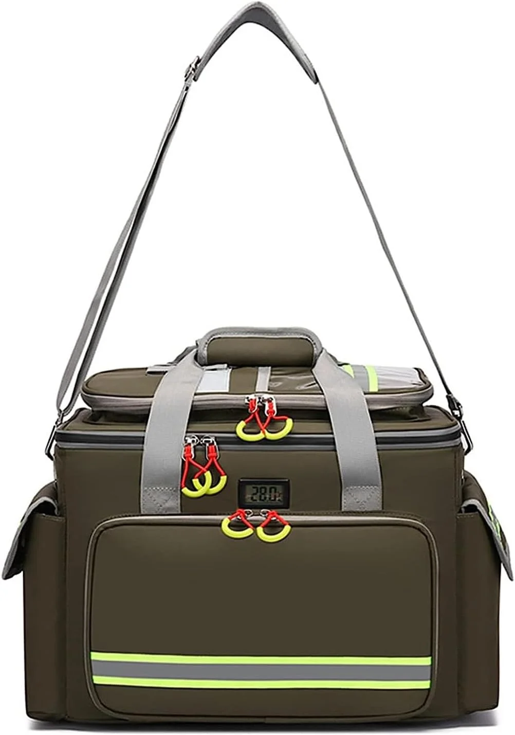 کیف خنک نگهدارنده انسولین با نمایشگر دما و بند شانه، کیف قابل حمل برای نگهداری لوازم دیابتی، قلم های انسولین، ویال ها، نوارهای تست قند خون و غیره (رنگ: D، سایز: L) کیف خنک نگهدارنده انسولین با نمایشگر دما و بند شانه، کیف قابل حمل برای نگهداری لوازم دیابتی، قلم های انسولین، ویال ها، نوارهای تست قند خون و غیره (رنگ: D، سایز: L)