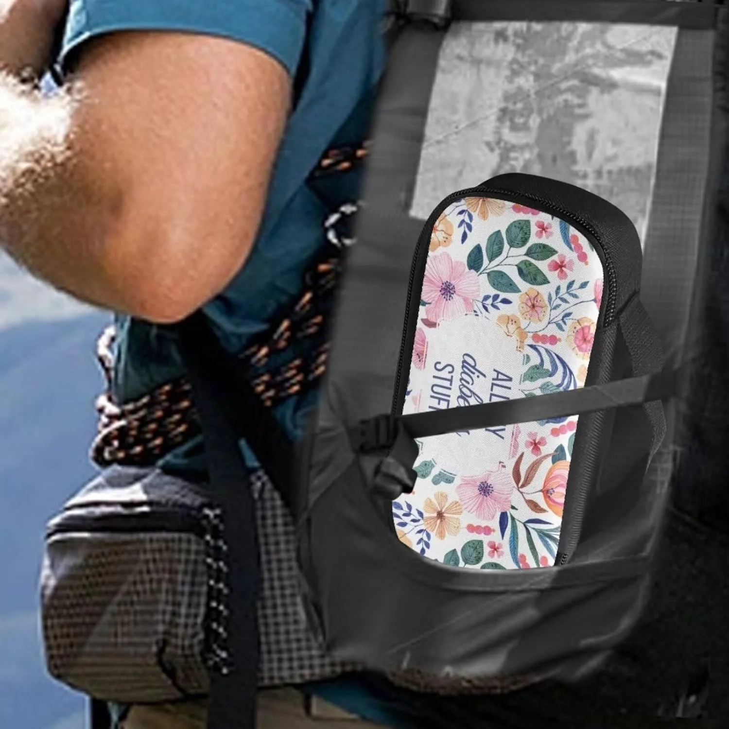 کیف خنک نگهدارنده انسولین Rnyleeg، کیف مسافرتی خنک کننده داروهای دیابتی، سازمان دهنده عایق برای نوار تست قند خون، دارو، گلوکومتر، قرص