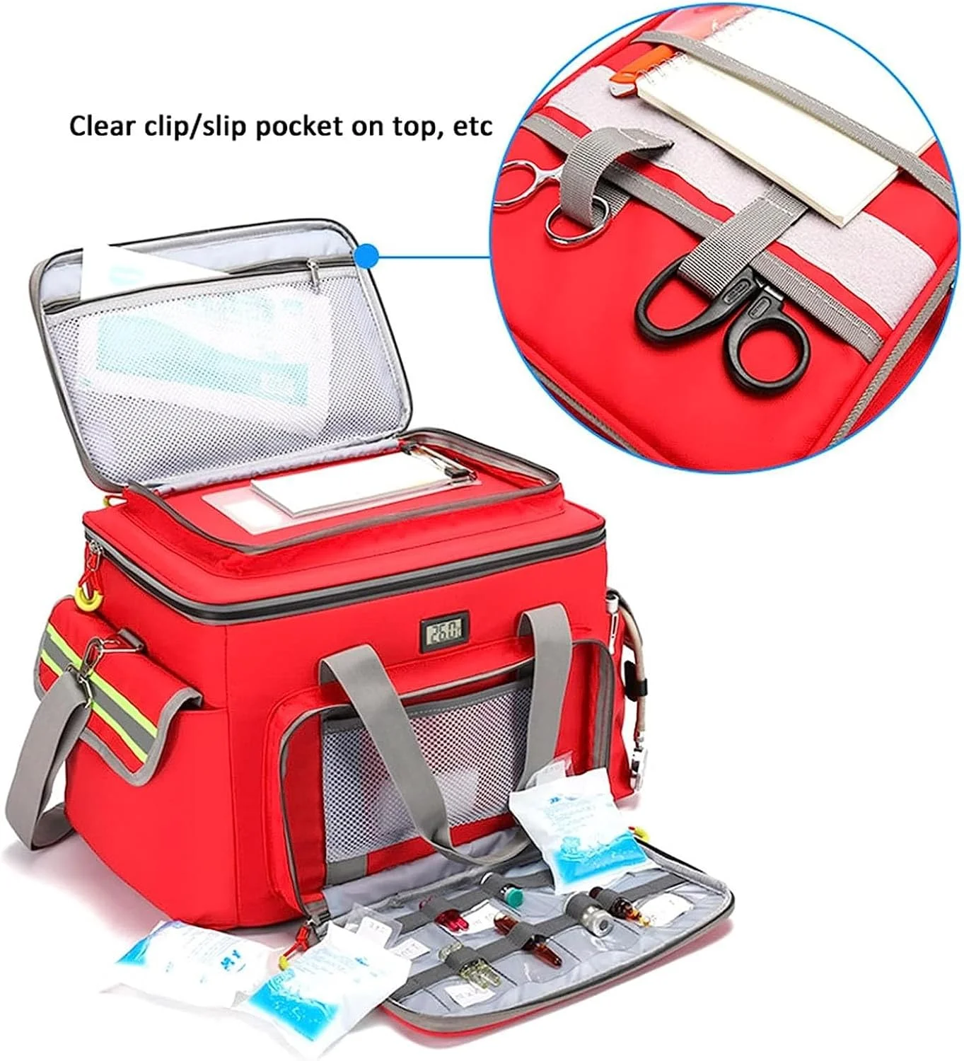 کیف خنک نگهدارنده انسولین با نمایشگر دما و بند شانه، کیف سازمان دهنده قابل حمل دارو برای لوازم دیابتی، قلم های انسولین، ویال ها، نوارهای تست قند خون و غیره (رنگ: D، سایز: S)