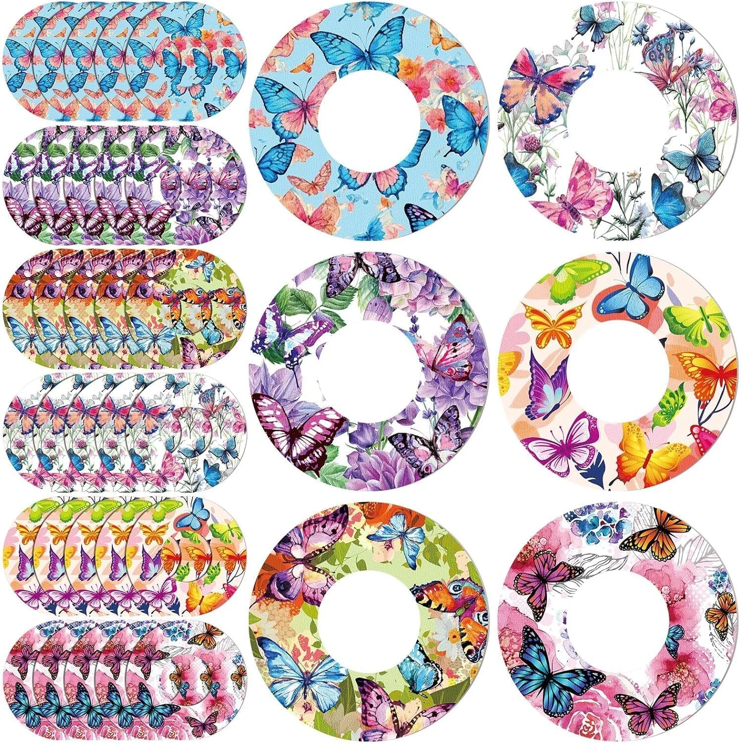 36 عدد پوشش محافظ سنسور برای Libre 2، چسب ضد آب، طرح پروانه، استیکرهای ضد عرق و ضد ساییدگی 36 عدد پوشش محافظ سنسور برای Libre 2، چسب ضد آب، طرح پروانه، استیکرهای ضد عرق و ضد ساییدگی