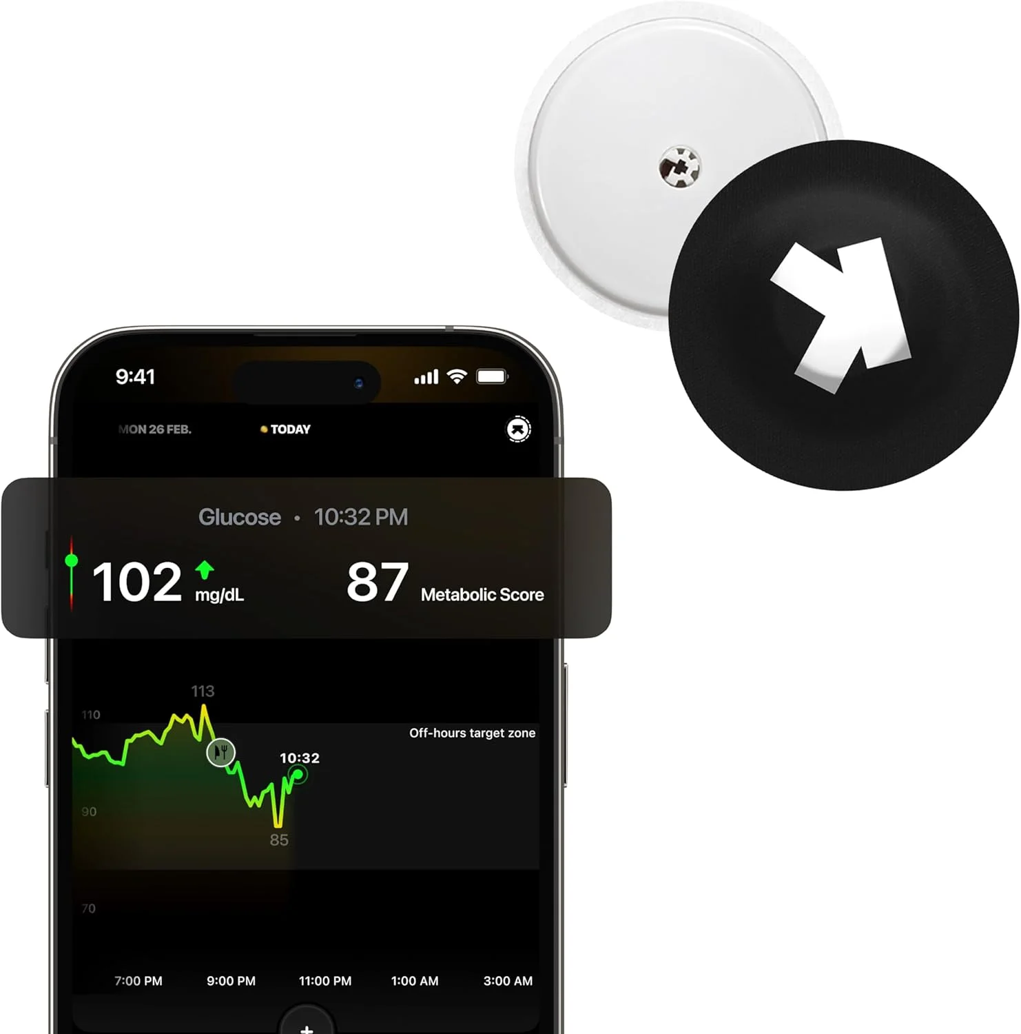 Ultrahuman M1 Live | ردیابی هوشمند گلوکز از طریق برنامه | سبک زندگی خود را ارتقا دهید، رژیم غذایی خود را بهینه کنید و به تمرینات خود انرژی دهید Ultrahuman M1 Live | ردیابی هوشمند گلوکز از طریق برنامه | سبک زندگی خود را ارتقا دهید، رژیم غذایی خود را بهینه کنید و به تمرینات خود انرژی دهید