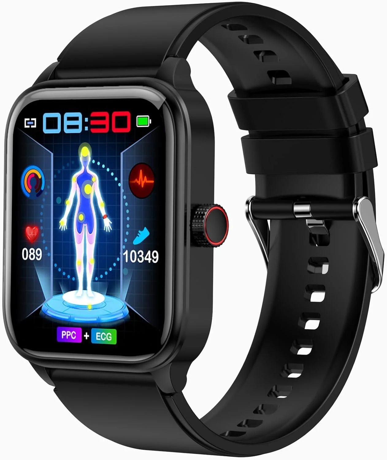 ساعت هوشمند X&Z-XAOY با صفحه نمایش 1.91 اینچی، نوار قلب، تست قند خون، ردیاب تناسب اندام، پایش ضربان قلب، پایش خواب، ضد آب IP68، مناسب برای آقایان و بانوان (رنگ: مشکی 1) ساعت هوشمند X&Z-XAOY با صفحه نمایش 1.91 اینچی، نوار قلب، تست قند خون، ردیاب تناسب اندام، پایش ضربان قلب، پایش خواب، ضد آب IP68، مناسب برای آقایان و بانوان (رنگ: مشکی 1)