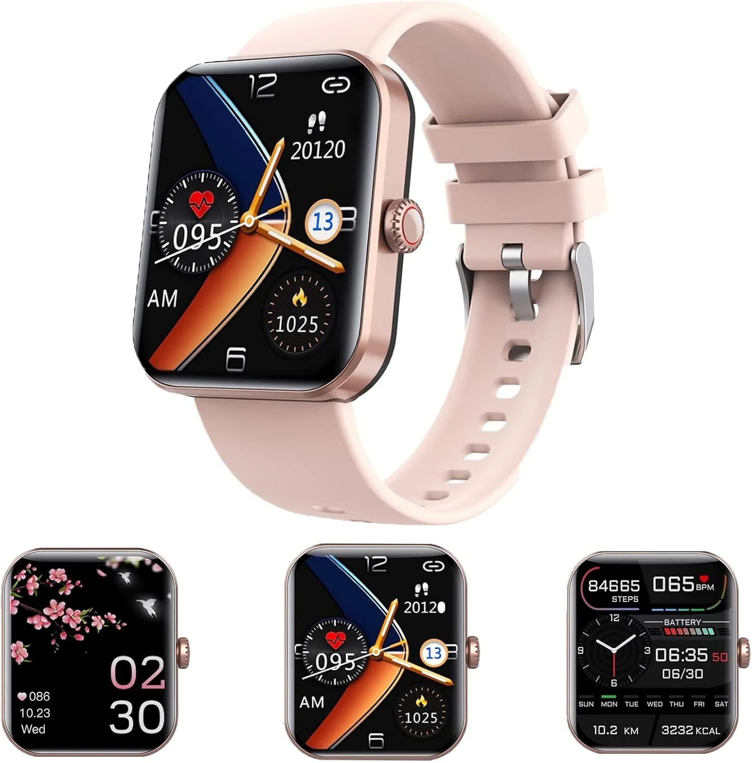 ساعت هوشمند X&Z-XAOY ردیاب تناسب اندام با فشار خون، ردیابی اکسیژن خون، پایش قند خون (رنگ: صورتی) ساعت هوشمند X&Z-XAOY ردیاب تناسب اندام با فشار خون، ردیابی اکسیژن خون، پایش قند خون (رنگ: صورتی)