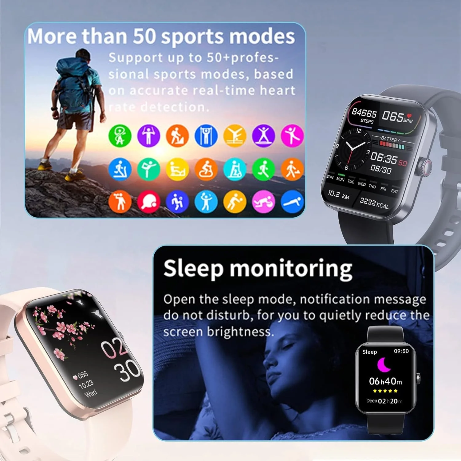 ساعت هوشمند X&Z-XAOY ردیاب تناسب اندام با فشار خون، ردیابی اکسیژن خون، پایش قند خون (رنگ: صورتی) ساعت هوشمند X&Z-XAOY ردیاب تناسب اندام با فشار خون، ردیابی اکسیژن خون، پایش قند خون (رنگ: صورتی)