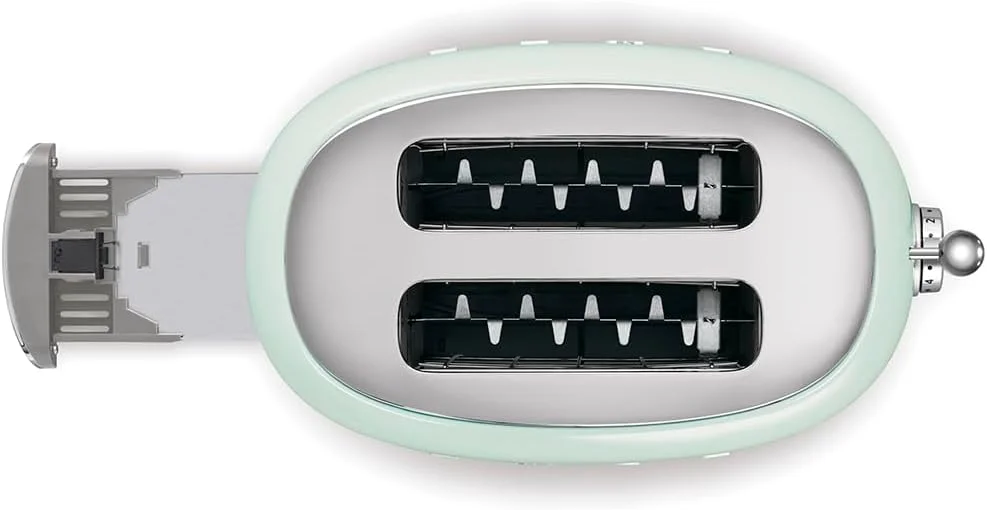 توستر 2 تکه Smeg مدل دهه 50، رنگ سبز پاستیلی TSF01PGAU