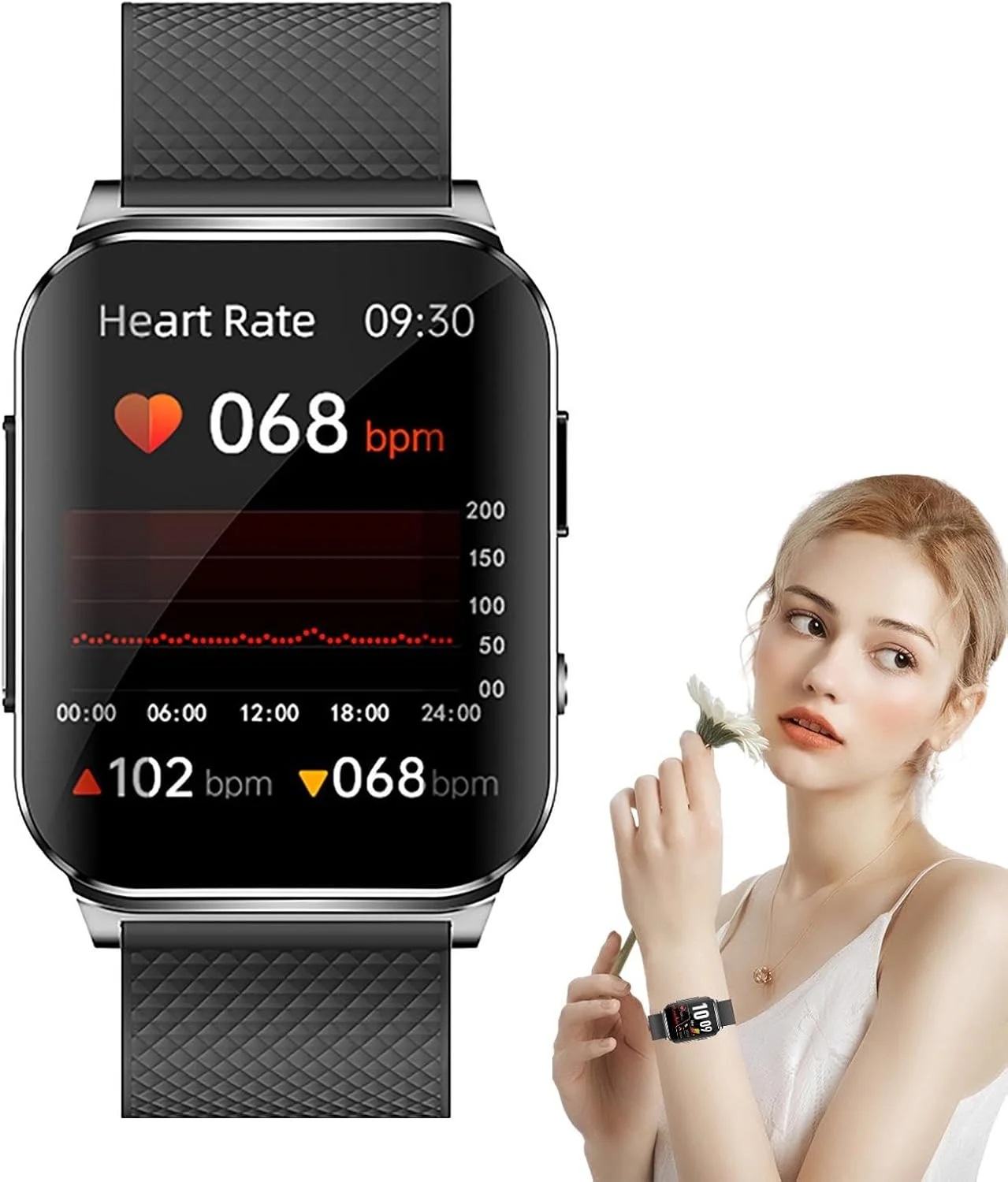 ساعت هوشمند پایش قند خون - ساعت هوشمند EP03 با قابلیت تست قند خون | ساعت هوشمند تست فشار خون 24 ساعته، ساعت مچی صفحه لمسی 1.83 اینچی برای آقایان و بانوان ساعت هوشمند پایش قند خون - ساعت هوشمند EP03 با قابلیت تست قند خون | ساعت هوشمند تست فشار خون 24 ساعته، ساعت مچی صفحه لمسی 1.83 اینچی برای آقایان و بانوان