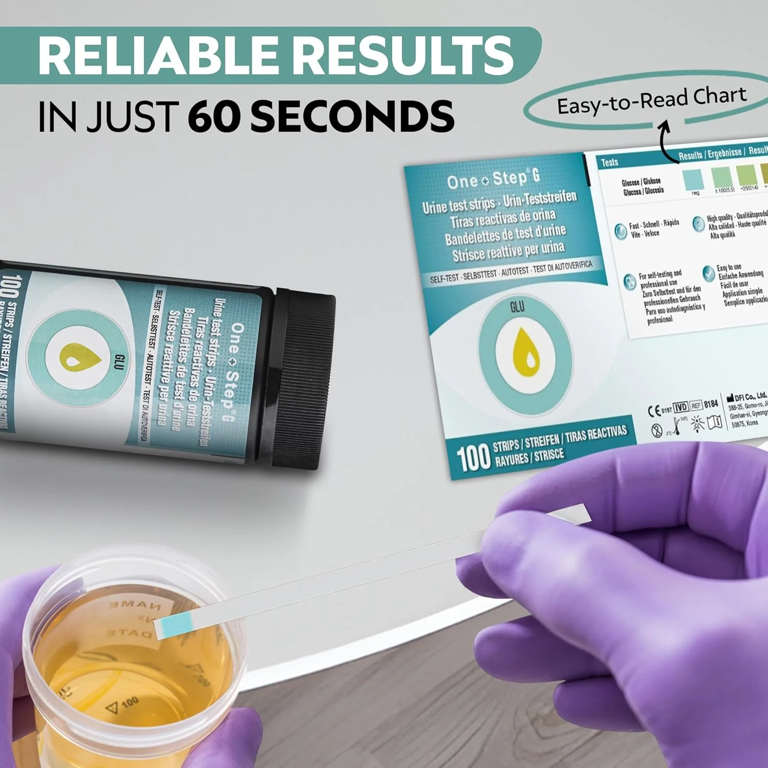 نوار تست قند خون یک مرحله ای 100 عددی. کیت های تست دیابت نوار تست قند خون یک مرحله ای 100 عددی. کیت های تست دیابت