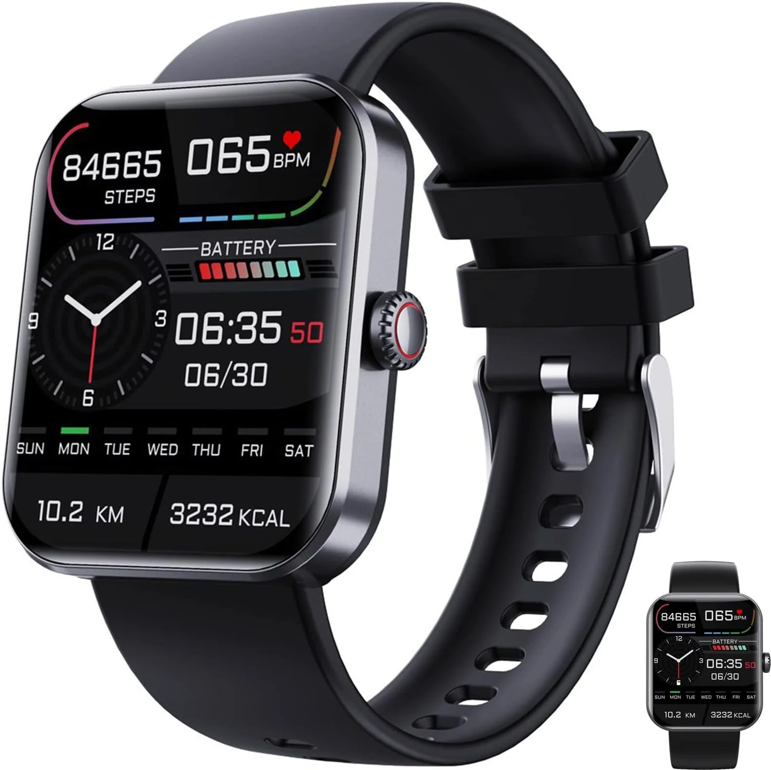 ساعت هوشمند پایش قند خون TedmAr، ساعت هوشمند اندروید برای پاسخگویی به تماس و پیام، مناسب برای زنان، مردان، کودکان و نوجوانان، ساعت هوشمند ورزشی با قابلیت پایش قند خون، مشکی ساعت هوشمند پایش قند خون TedmAr، ساعت هوشمند اندروید برای پاسخگویی به تماس و پیام، مناسب برای زنان، مردان، کودکان و نوجوانان، ساعت هوشمند ورزشی با قابلیت پایش قند خون، مشکی