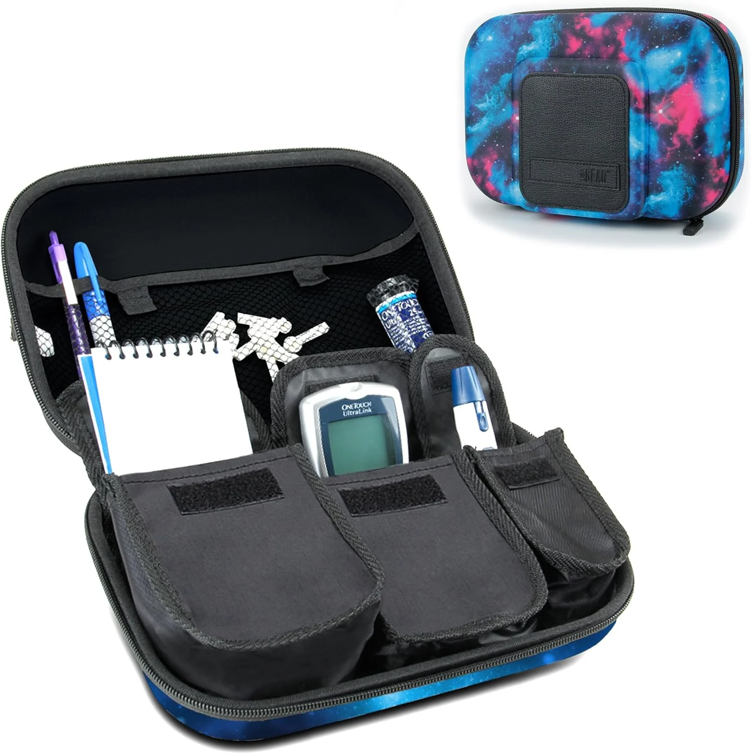 کیف لوازم دیابت USA Gear برای سیستم های پایش قند خون، سرنگ ها، قلم ها، ویال های انسولین و سوزن ها - مناسب برای نگهداری Accu-Chek Nano، Bayer Contour، TRUEtest و غیره - طرح Galaxy کیف لوازم دیابت USA Gear برای سیستم های پایش قند خون، سرنگ ها، قلم ها، ویال های انسولین و سوزن ها - مناسب برای نگهداری Accu-Chek Nano، Bayer Contour، TRUEtest و غیره - طرح Galaxy