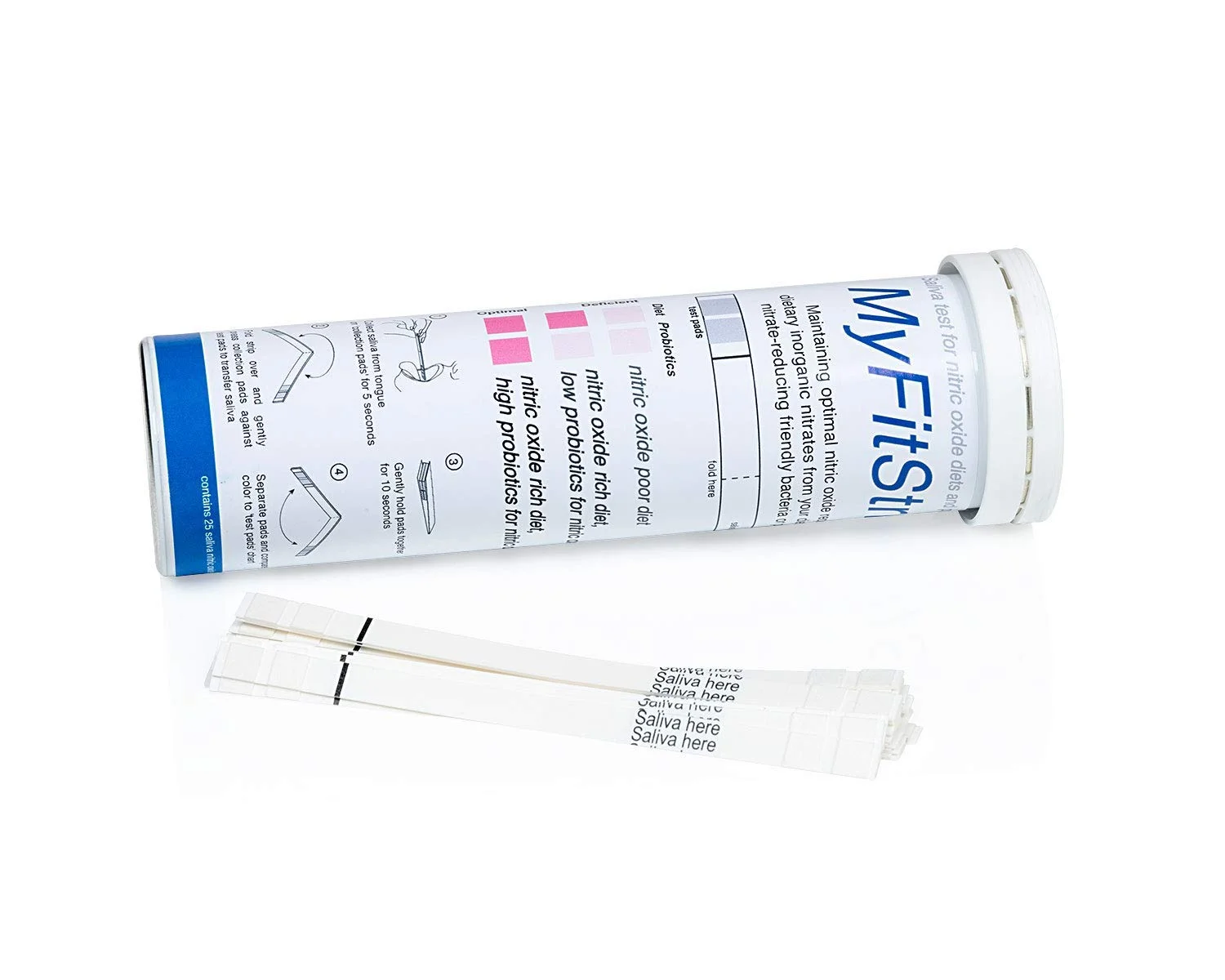 نوار تست اکسید نیتریک - پیگیری نیترات پری بیوتیک و اکسید نیتریک با بسته 10 عددی نوار تست بزاق نوار تست اکسید نیتریک - پیگیری نیترات پری بیوتیک و اکسید نیتریک با بسته 10 عددی نوار تست بزاق