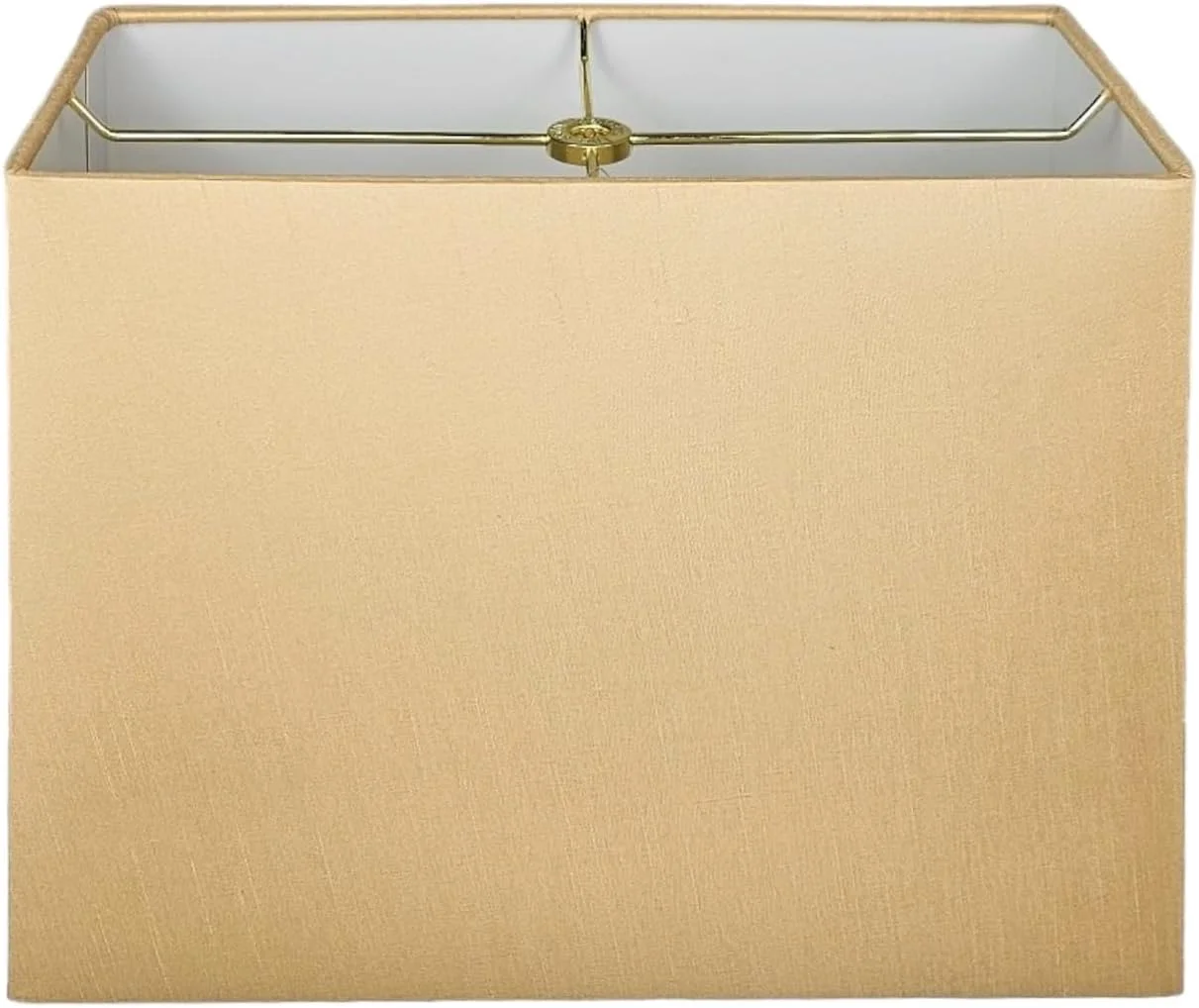 کلاهک مستطیلی سفت چراغ، طلایی عتیقه، (6x12) x (8x14) x 10