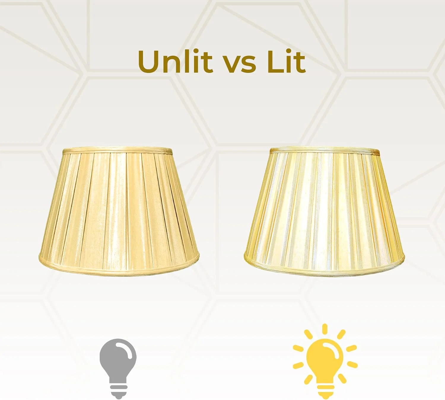 کلاهک چراغ رومیزی طرح Empire English Pleat Basic، طلایی عتیقه، 11 x 18 x 12 کلاهک چراغ رومیزی طرح Empire English Pleat Basic، طلایی عتیقه، 11 x 18 x 12