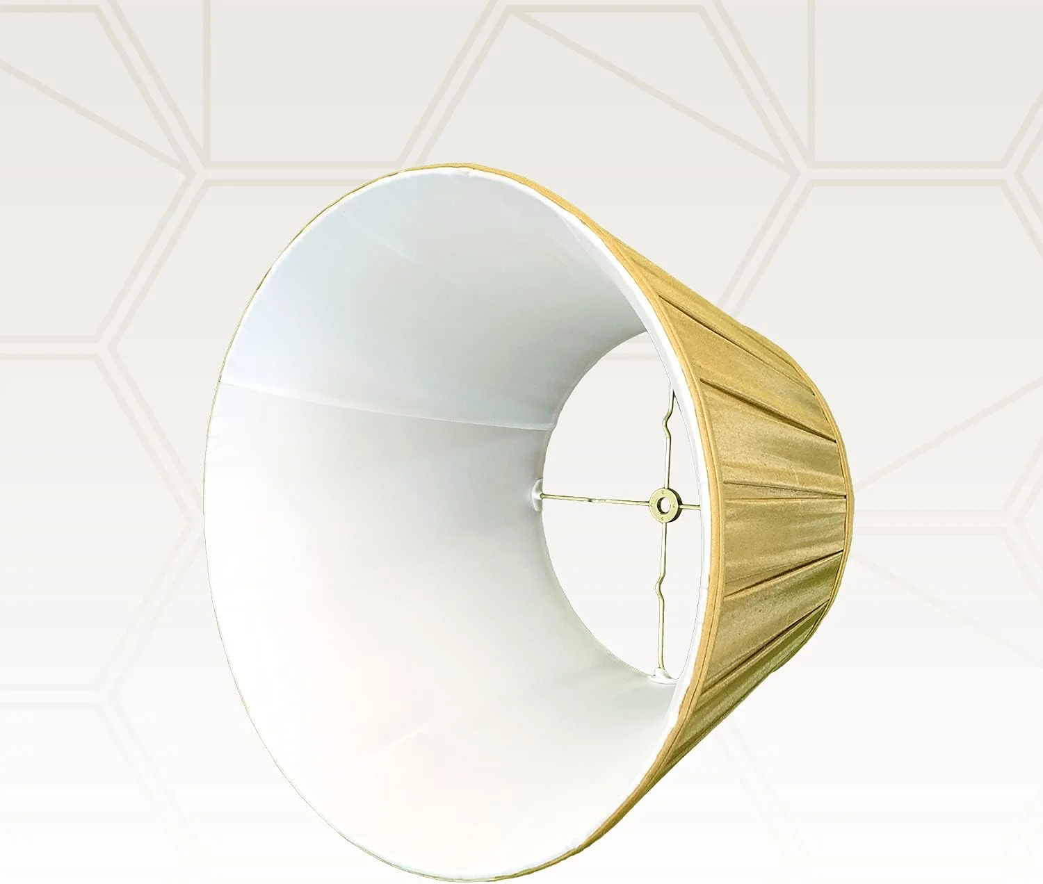 کلاهک چراغ رومیزی طرح Empire English Pleat Basic، طلایی عتیقه، 11 x 18 x 12 کلاهک چراغ رومیزی طرح Empire English Pleat Basic، طلایی عتیقه، 11 x 18 x 12