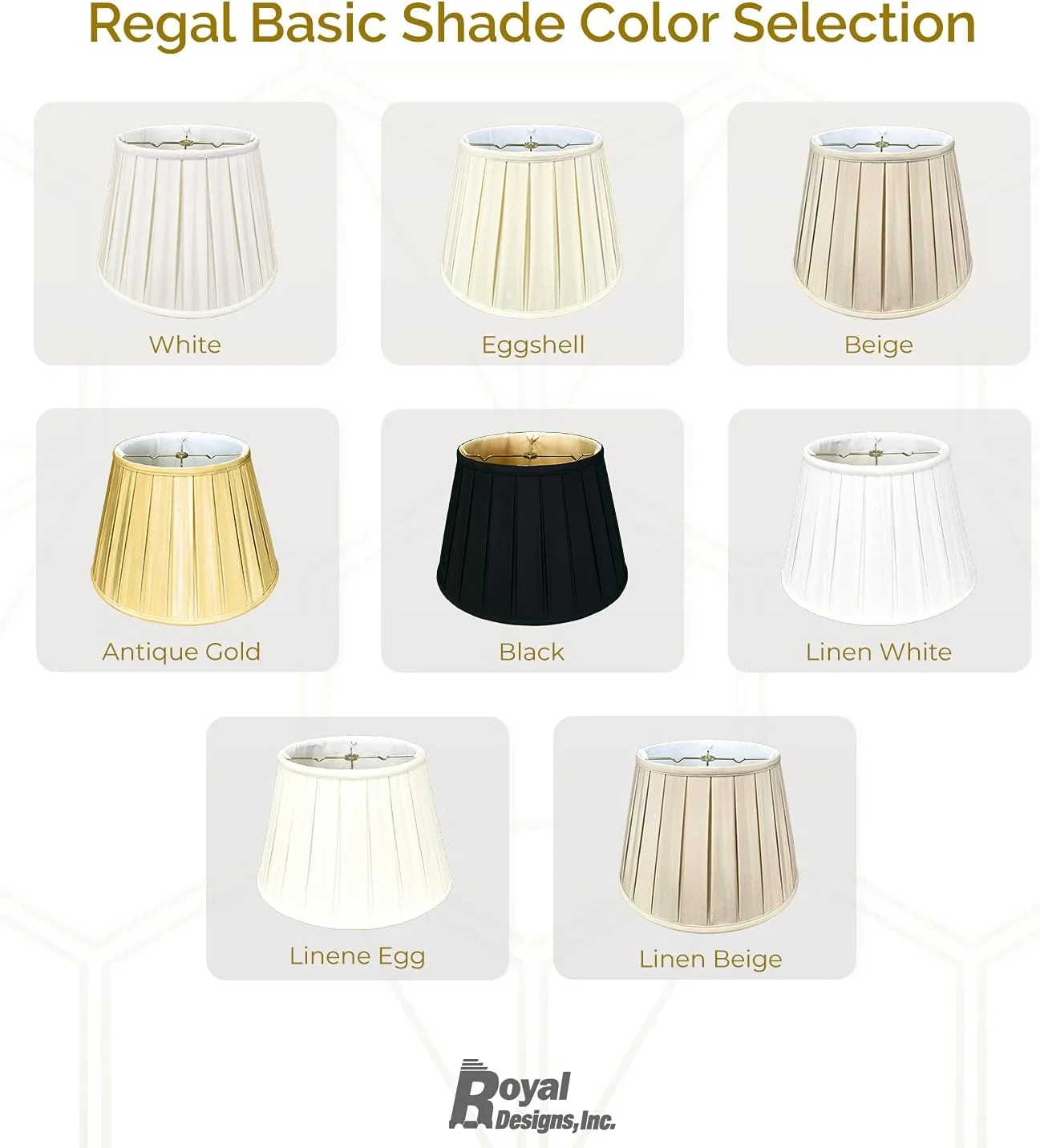 کلاهک چراغ رومیزی طرح Empire English Pleat Basic، طلایی عتیقه، 11 x 18 x 12 کلاهک چراغ رومیزی طرح Empire English Pleat Basic، طلایی عتیقه، 11 x 18 x 12